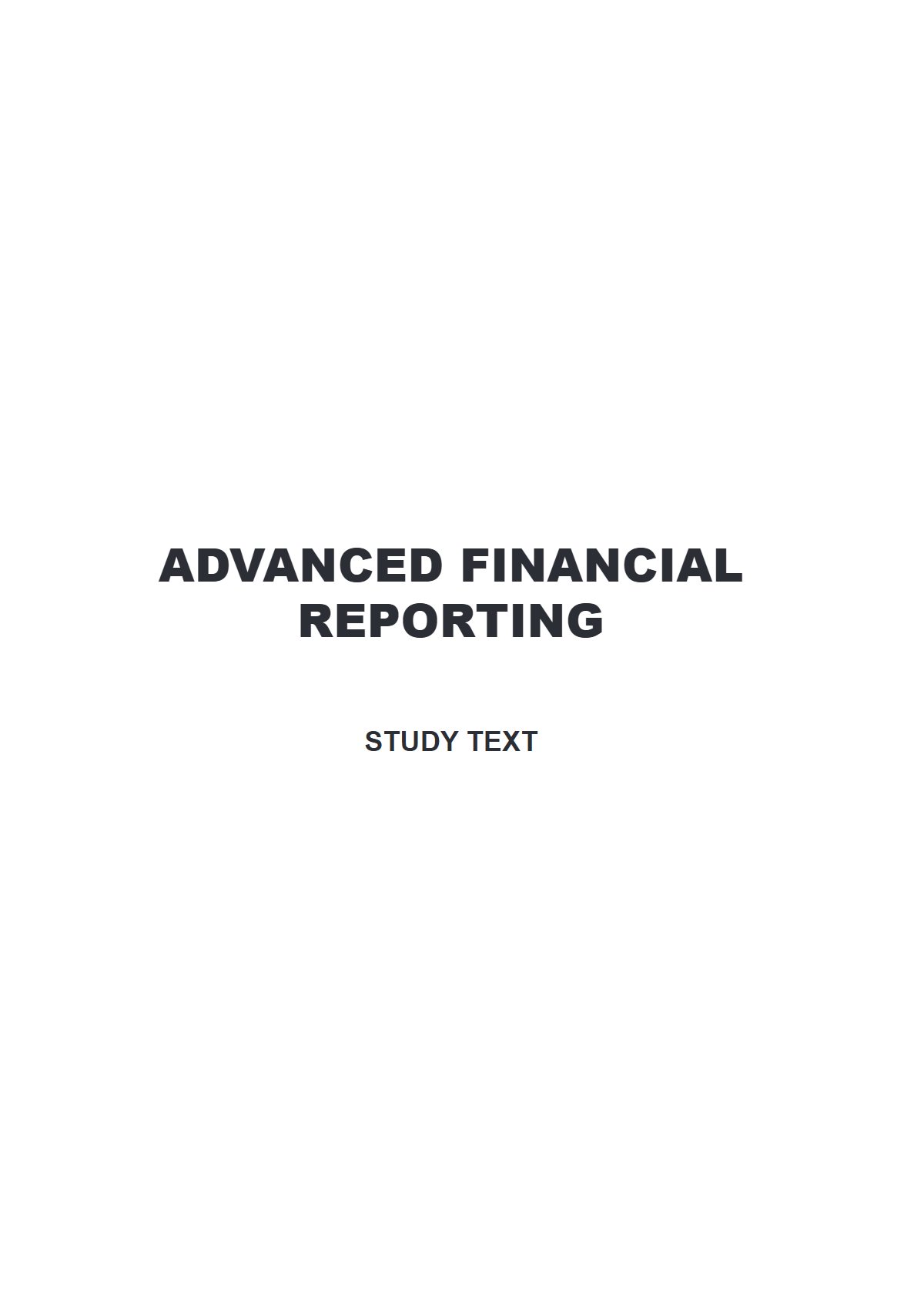 Thumbnail preview of KASNEB CPA Advanced Financial Reporting