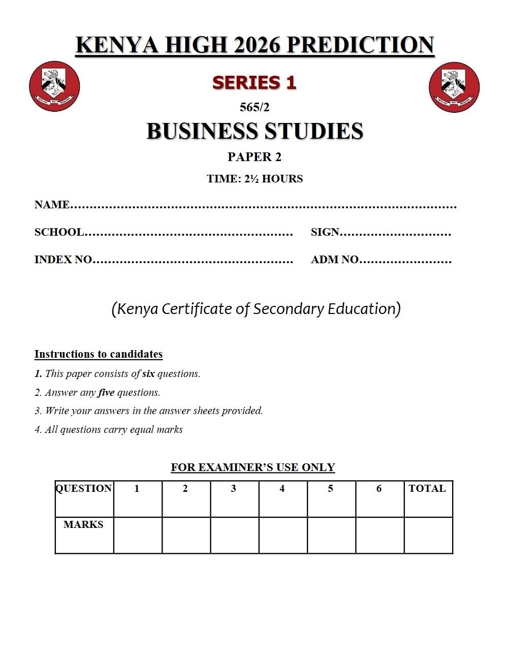 Thumbnail preview of Form 4 Business Studies Paper 2 KCSE Prediction 2026_11