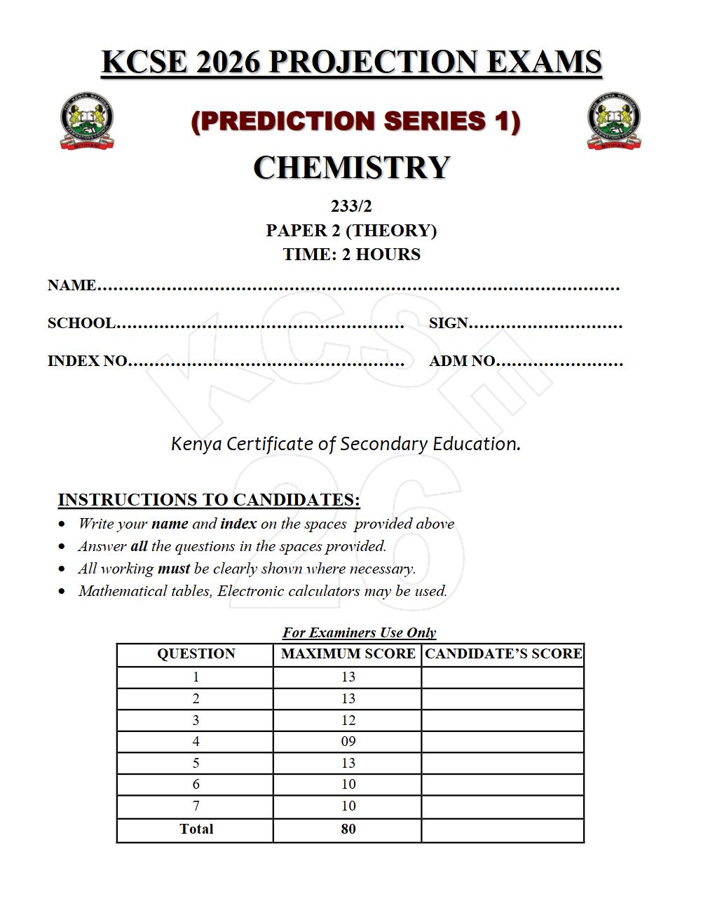 Thumbnail preview of Form 4 Chemistry Paper 2 KCSE Prediction 2026_16