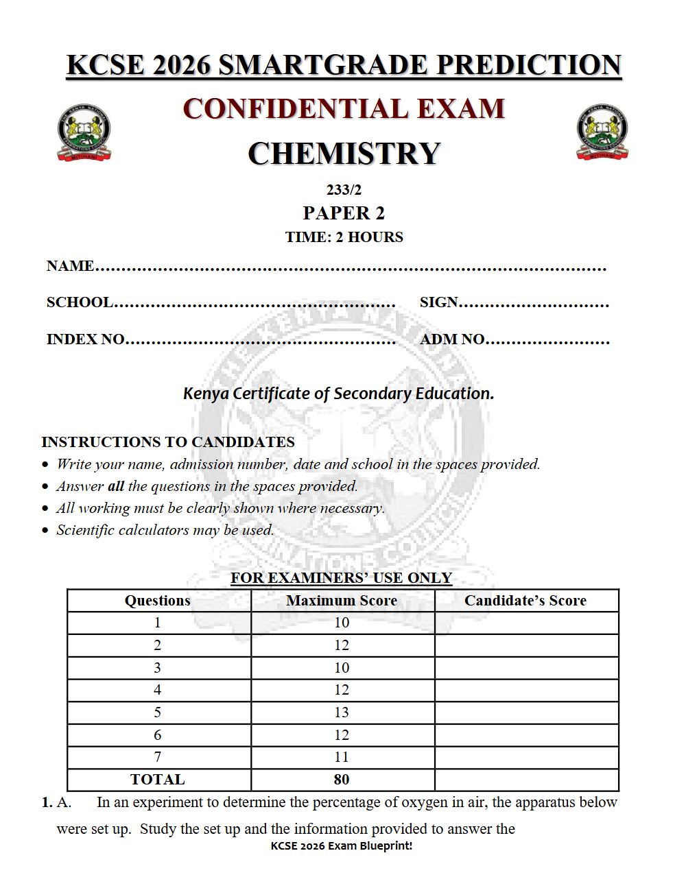 Thumbnail preview of Form 4 Chemistry Paper 2 KCSE Prediction 2026_19