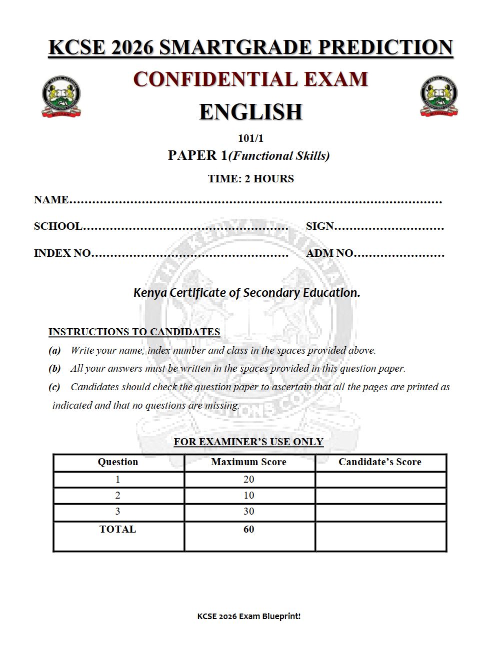 Thumbnail preview of Form 4 English Paper 1 KCSE Prediction 2026_19