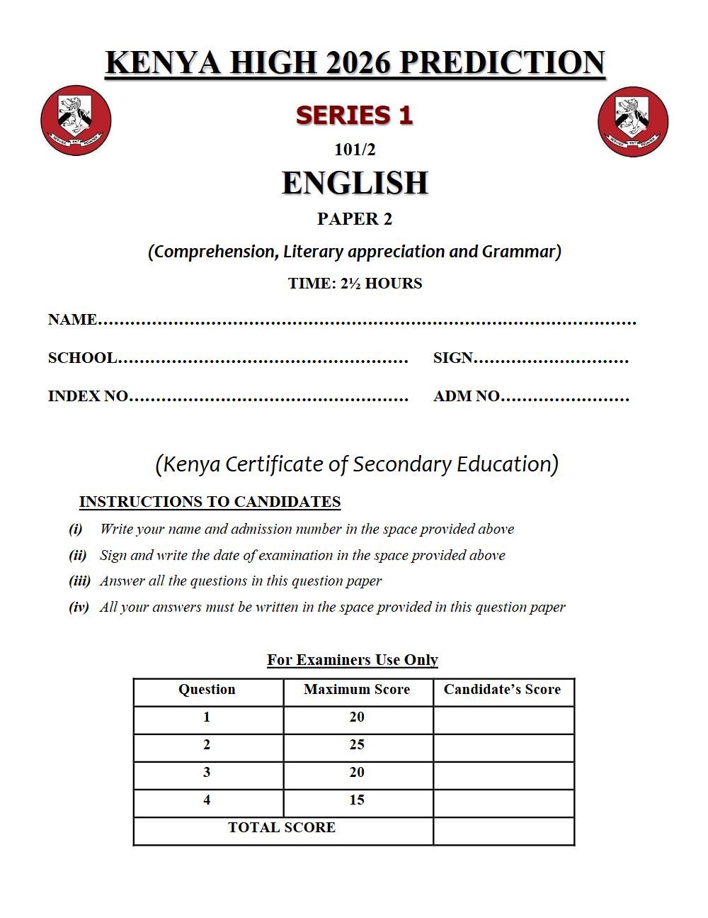 Thumbnail preview of Form 4 English Paper 2 KCSE Prediction 2026_11