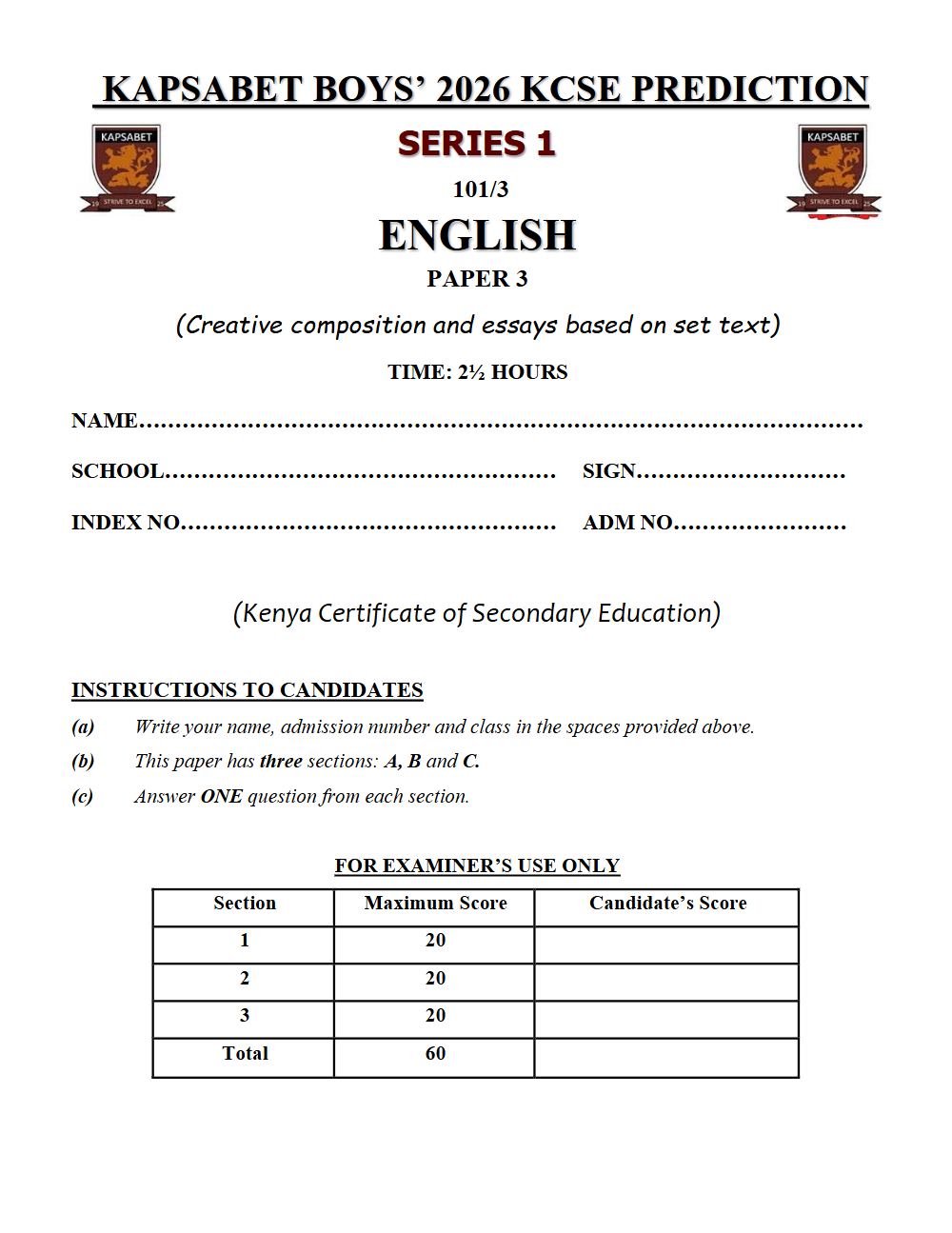 Thumbnail preview of Form 4 English Paper 3 KCSE Prediction 2026_12