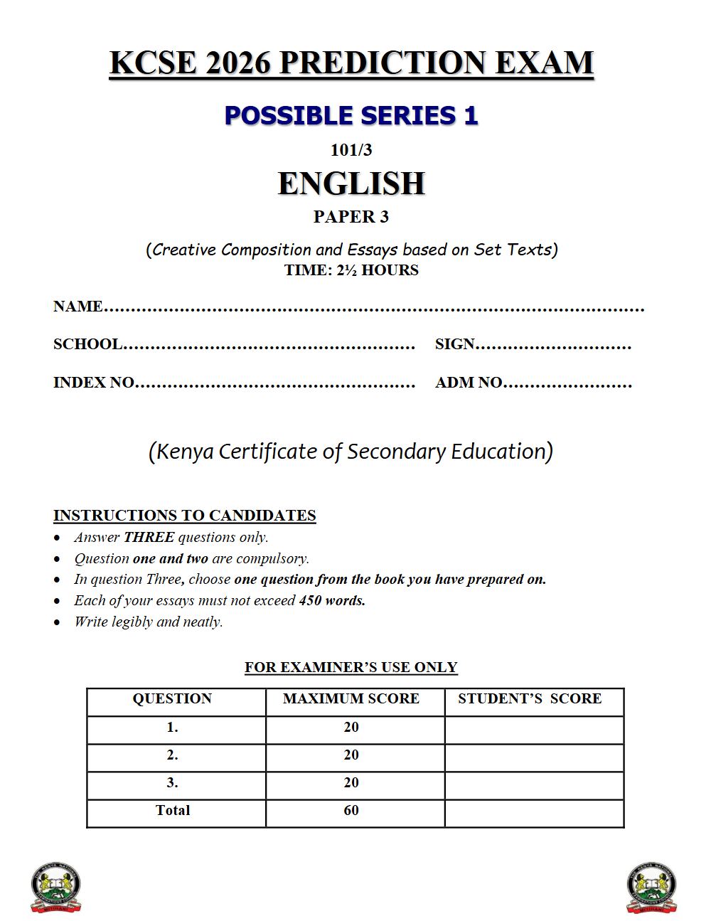 Thumbnail preview of Form 4 English Paper 3 KCSE Prediction 2026_14