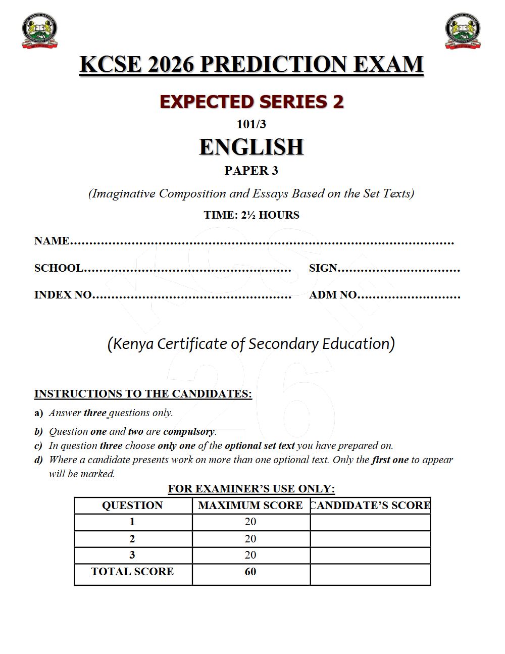 Thumbnail preview of Form 4 English Paper 3 KCSE Prediction 2026_15
