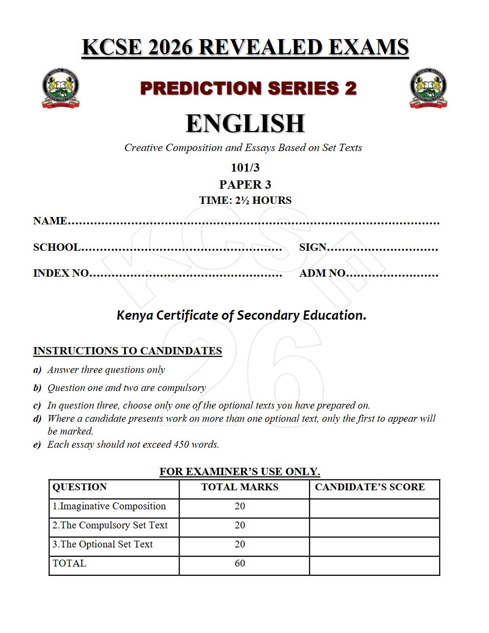Thumbnail preview of Form 4 English Paper 3 KCSE Prediction 2026_18