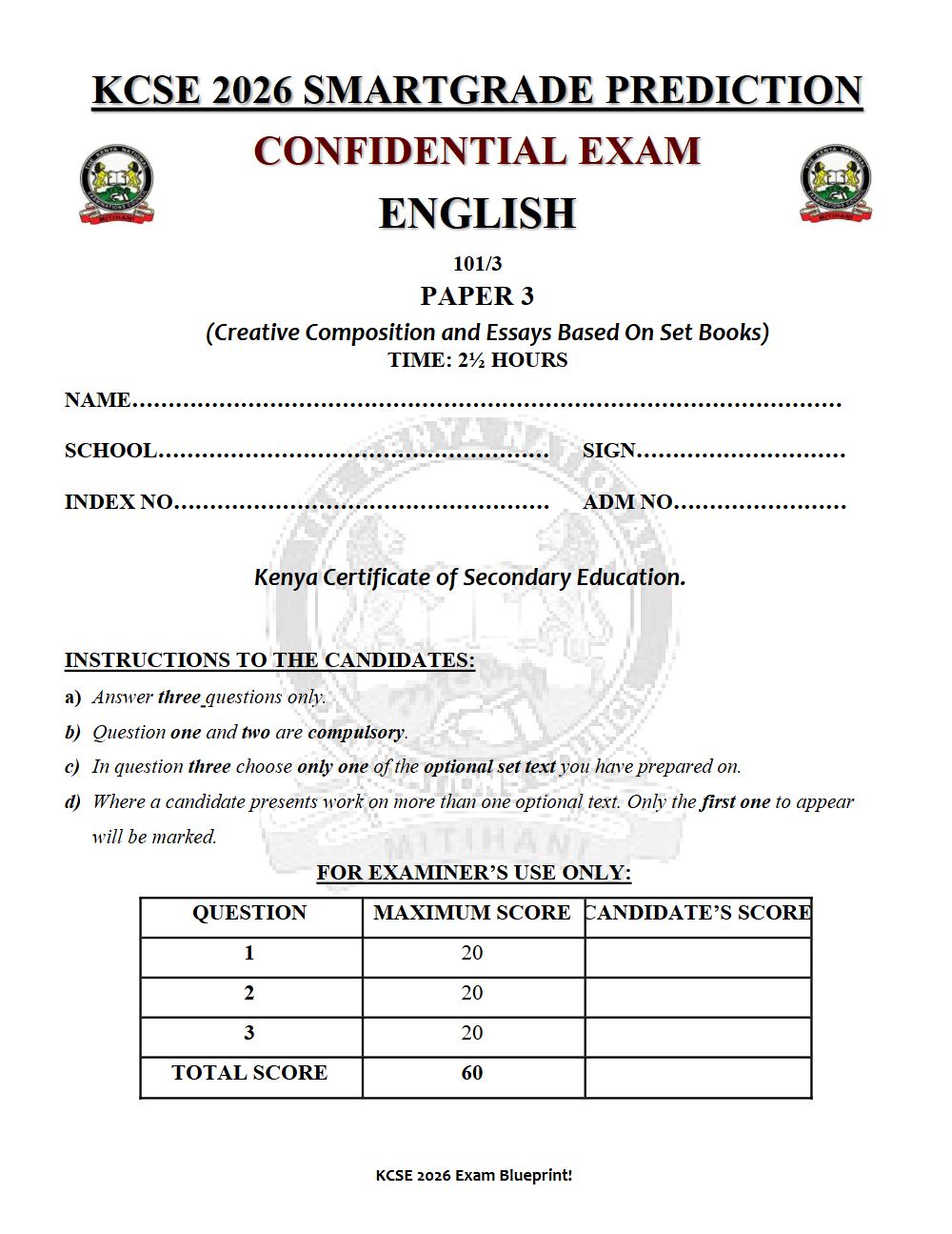 Thumbnail preview of Form 4 English Paper 3 KCSE Prediction 2026_19