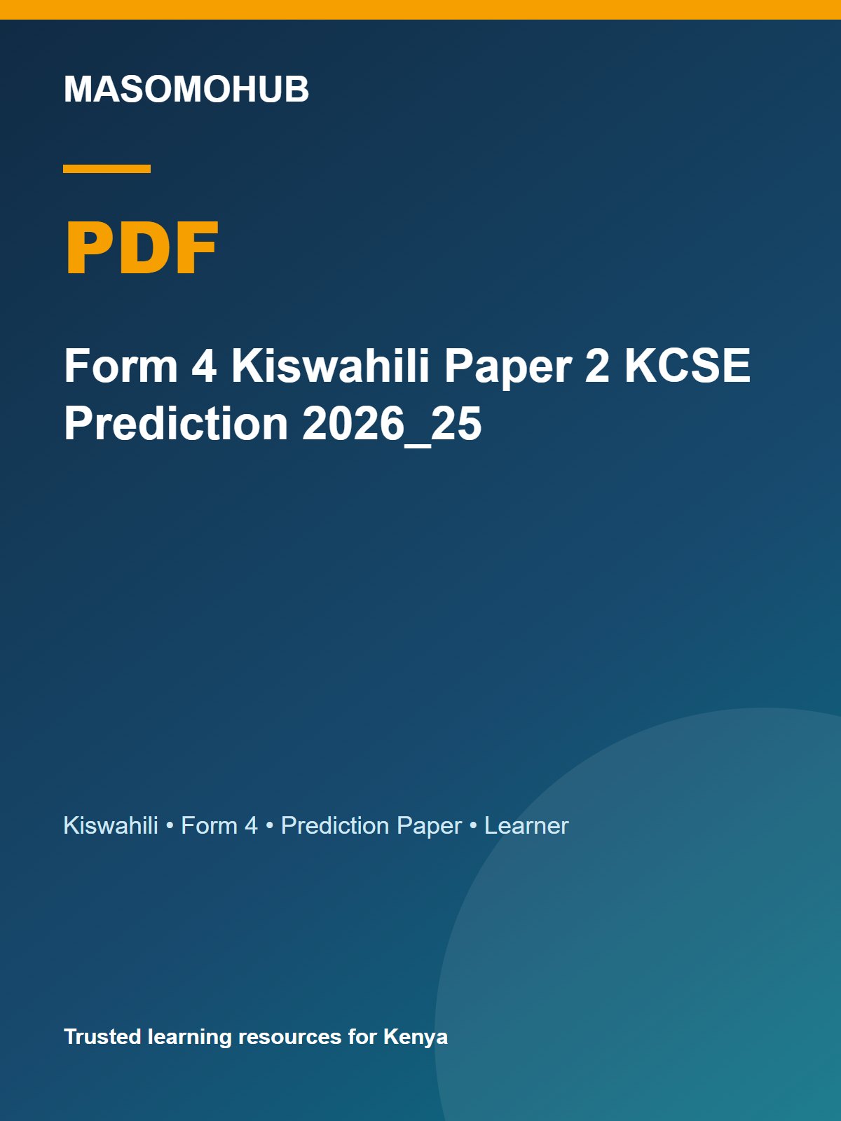 Thumbnail preview of Form 4 Kiswahili Paper 2 KCSE Prediction 2026_25