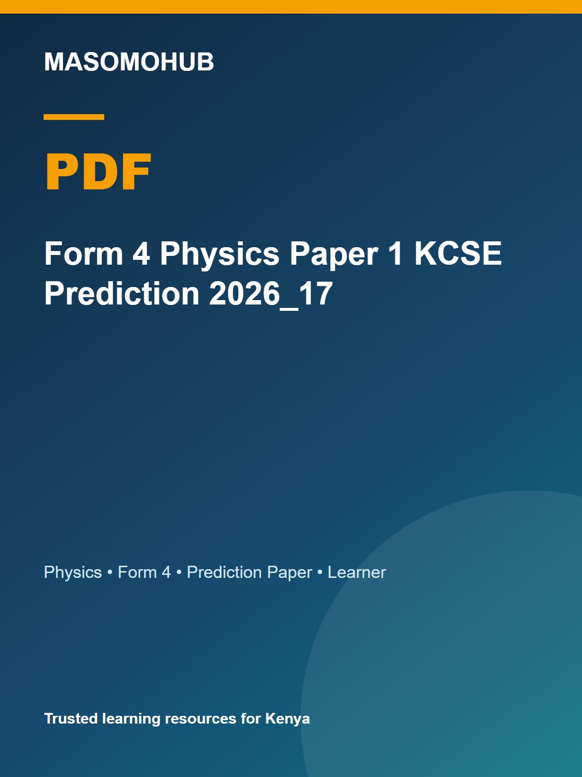 Thumbnail preview of Form 4 Physics Paper 1 KCSE Prediction 2026_17