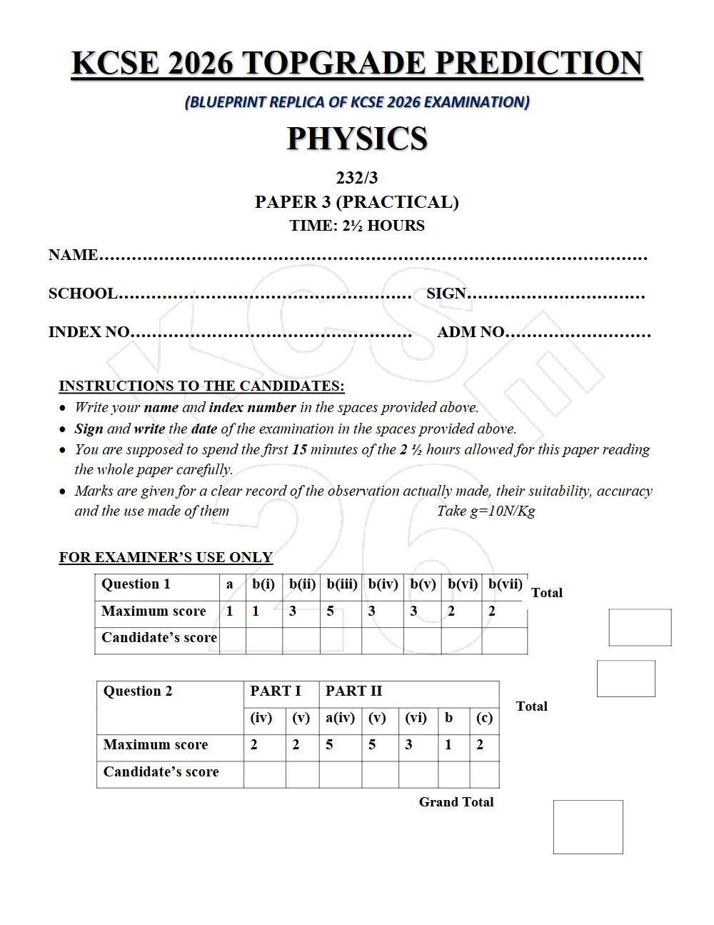Thumbnail preview of Form 4 Physics Paper 3 KCSE Prediction 2026_20