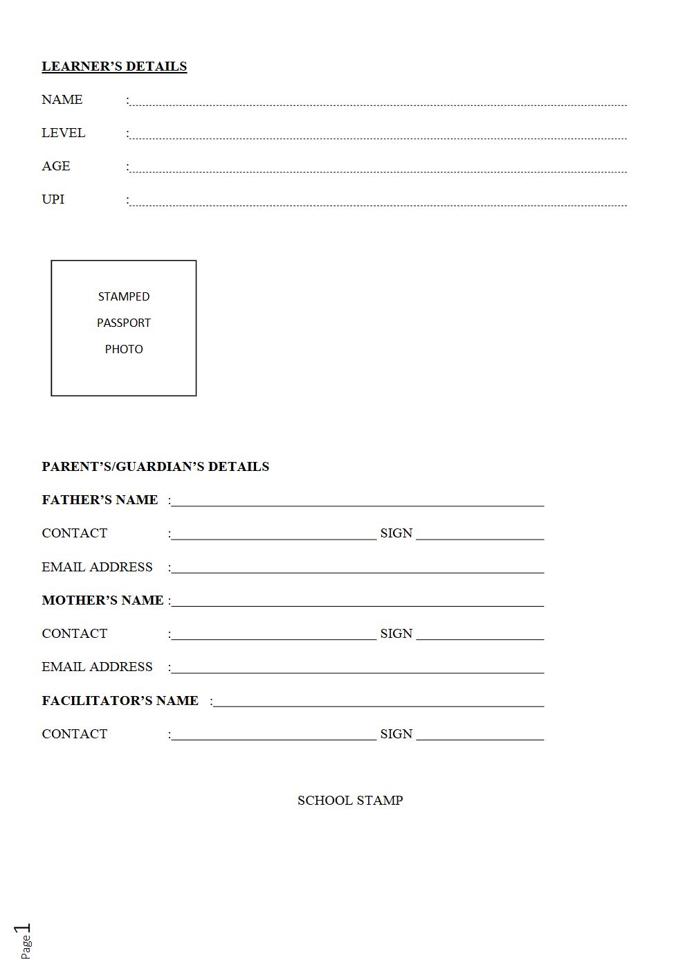 Thumbnail preview of Grade 1 Assessment Report Card