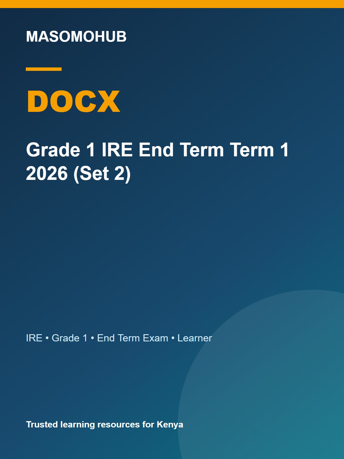 Thumbnail preview of Grade 1 IRE End Term Term 1 2026 (Set 2)