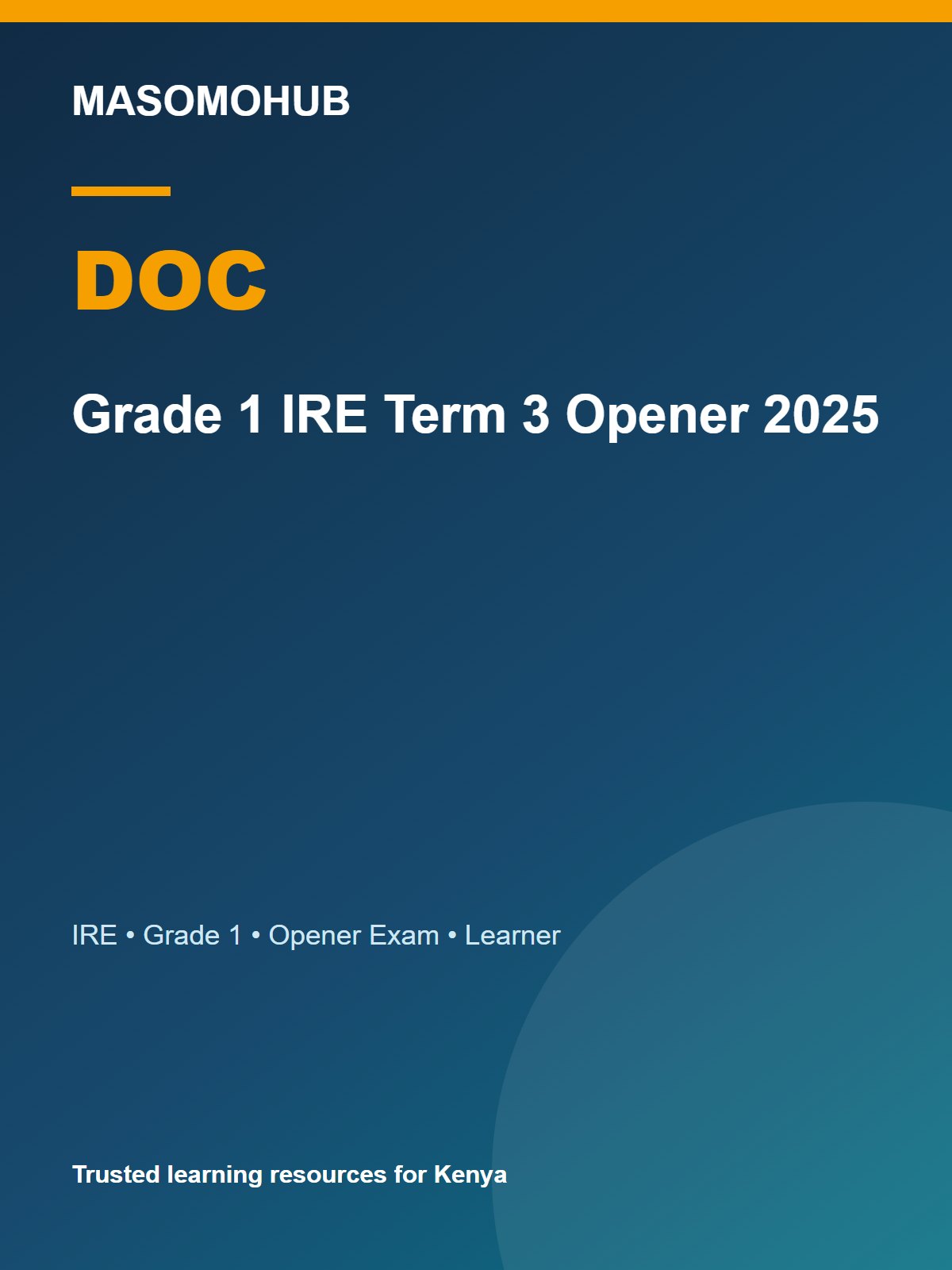 Thumbnail preview of Grade 1 IRE Term 3 Opener 2025