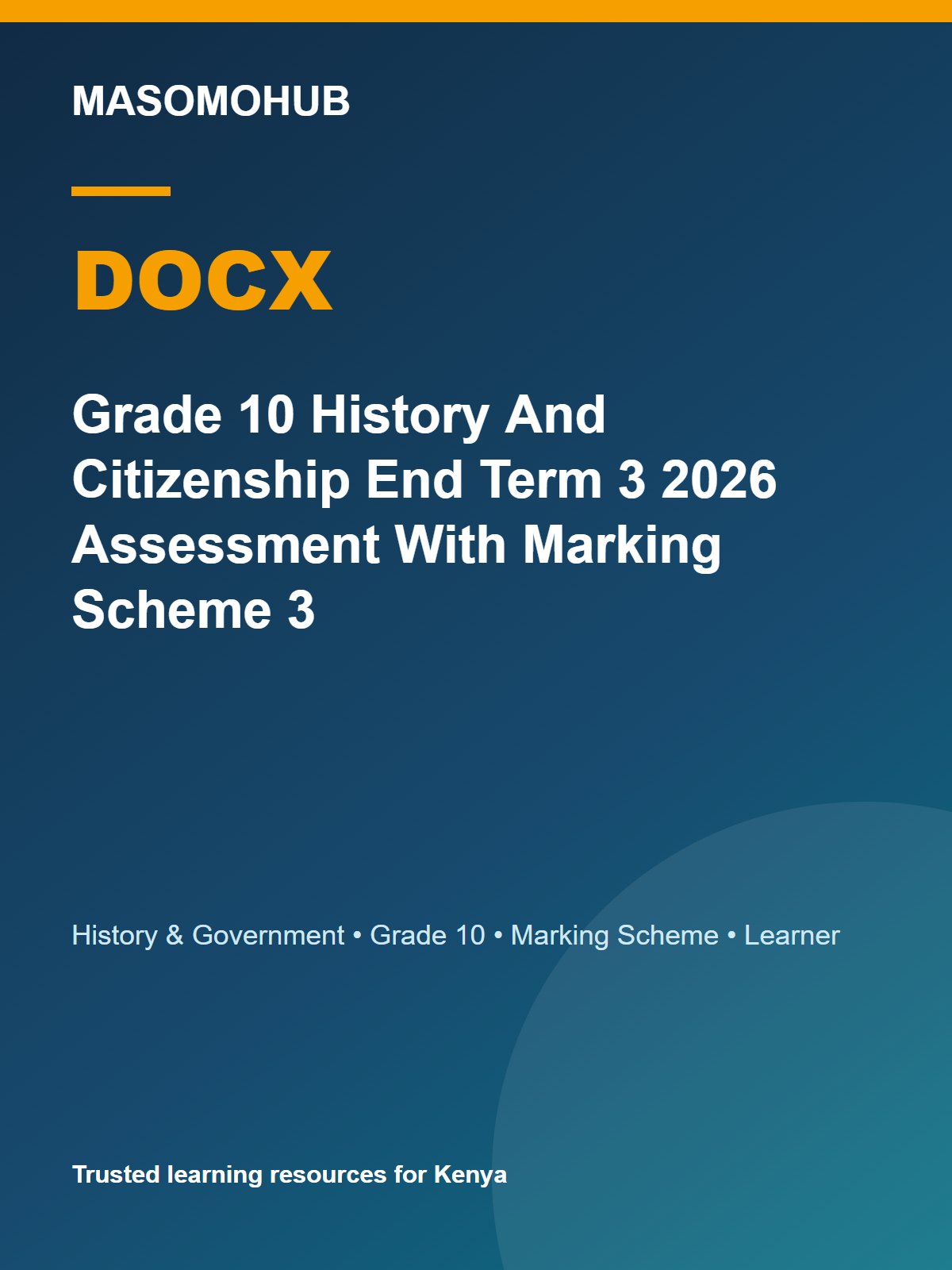 Thumbnail preview of Grade 10 History And Citizenship End Term 3 2026 Assessment With Marking Scheme 3