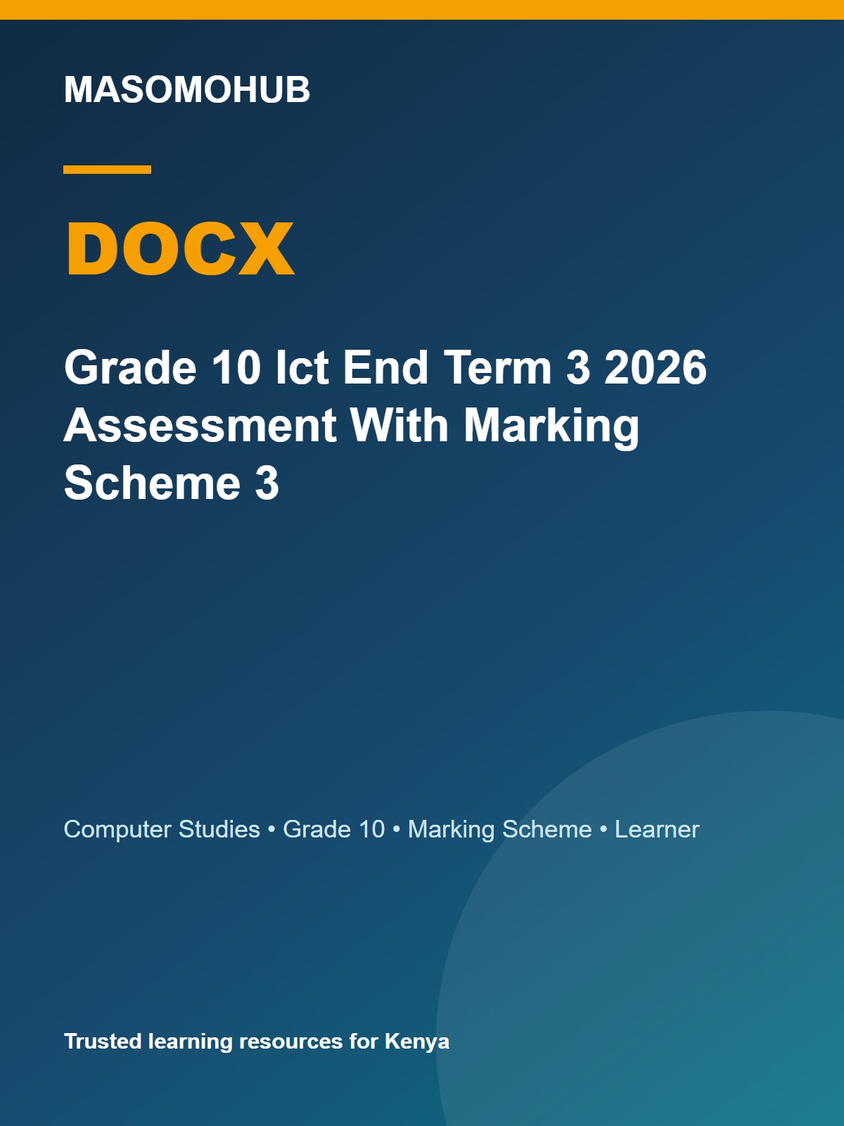 Thumbnail preview of Grade 10 Ict End Term 3 2026 Assessment With Marking Scheme 3