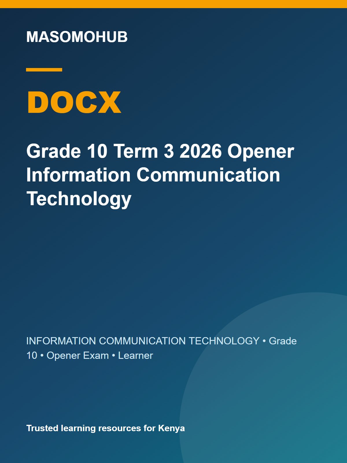 Thumbnail preview of Grade 10 Term 3 2026 Opener Information Communication Technology