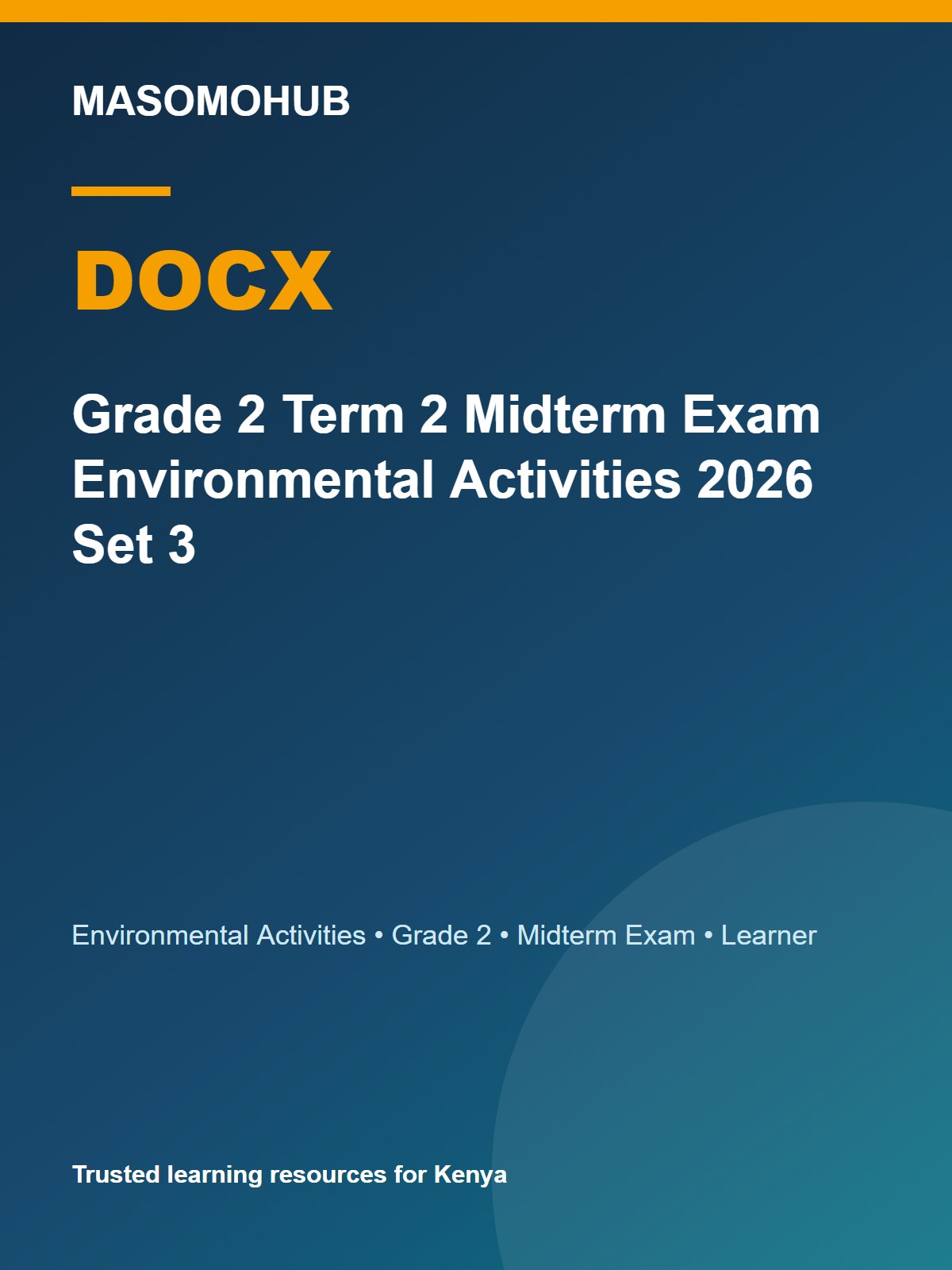 Thumbnail preview of Grade 2 Term 2 Midterm Exam Environmental Activities 2026 Set 3