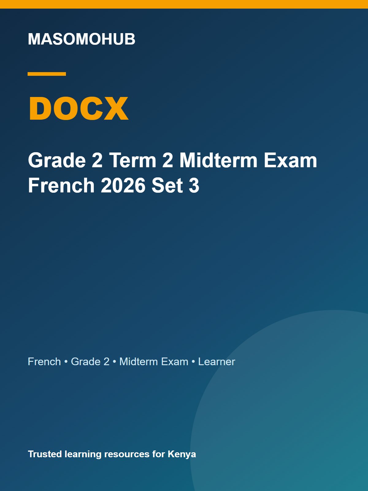 Thumbnail preview of Grade 2 Term 2 Midterm Exam French 2026 Set 3
