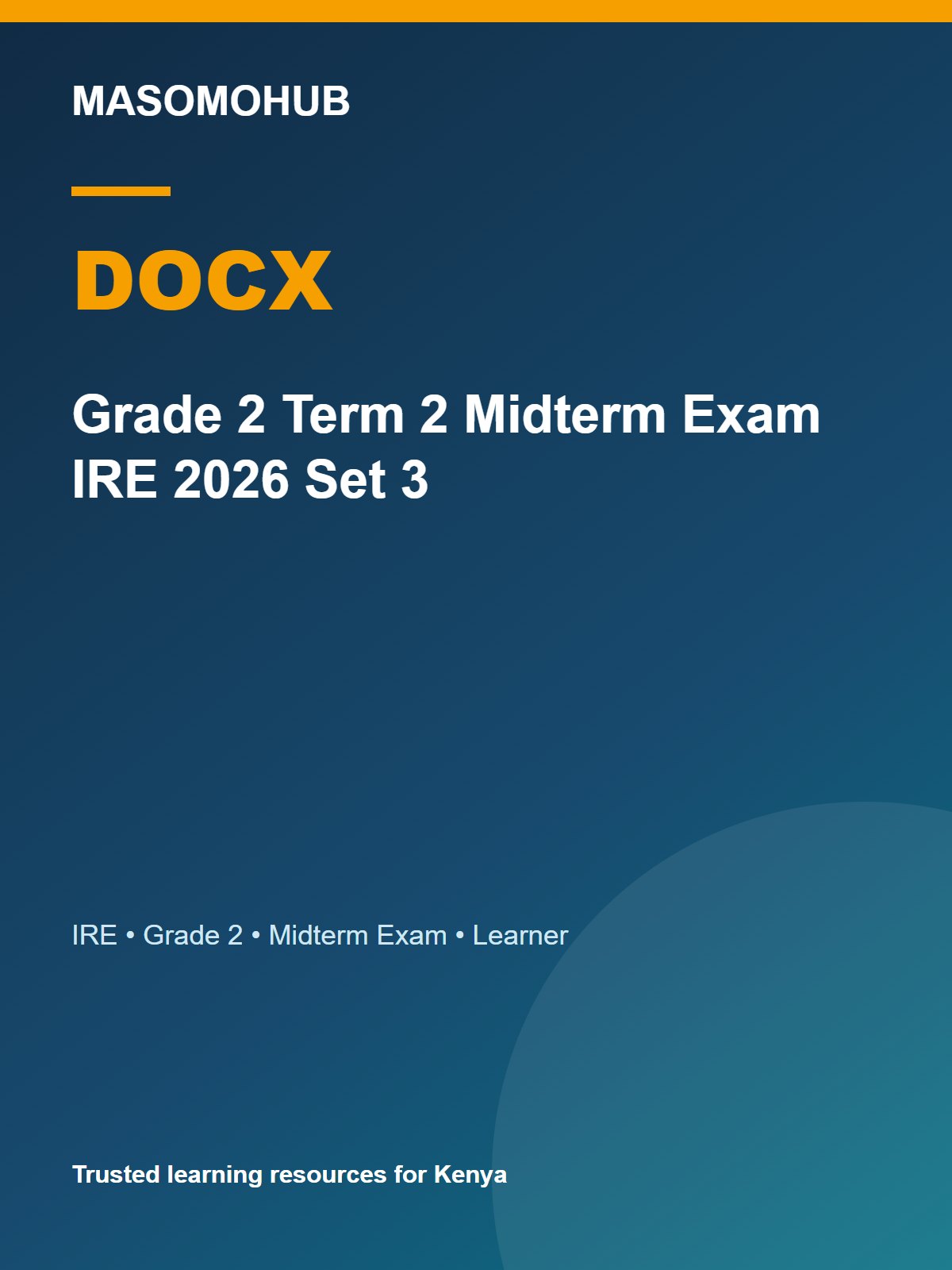Thumbnail preview of Grade 2 Term 2 Midterm Exam IRE 2026 Set 3