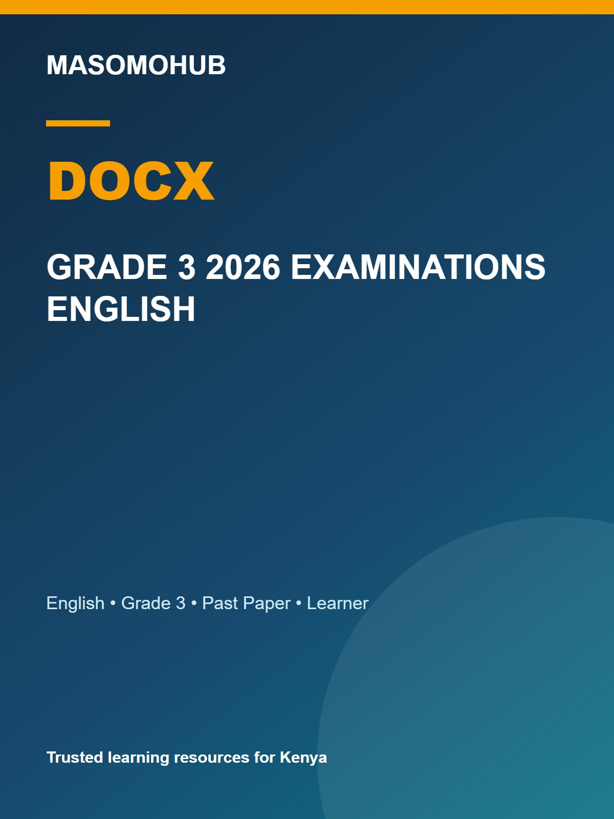 Thumbnail preview of GRADE 3 2026 EXAMINATIONS ENGLISH