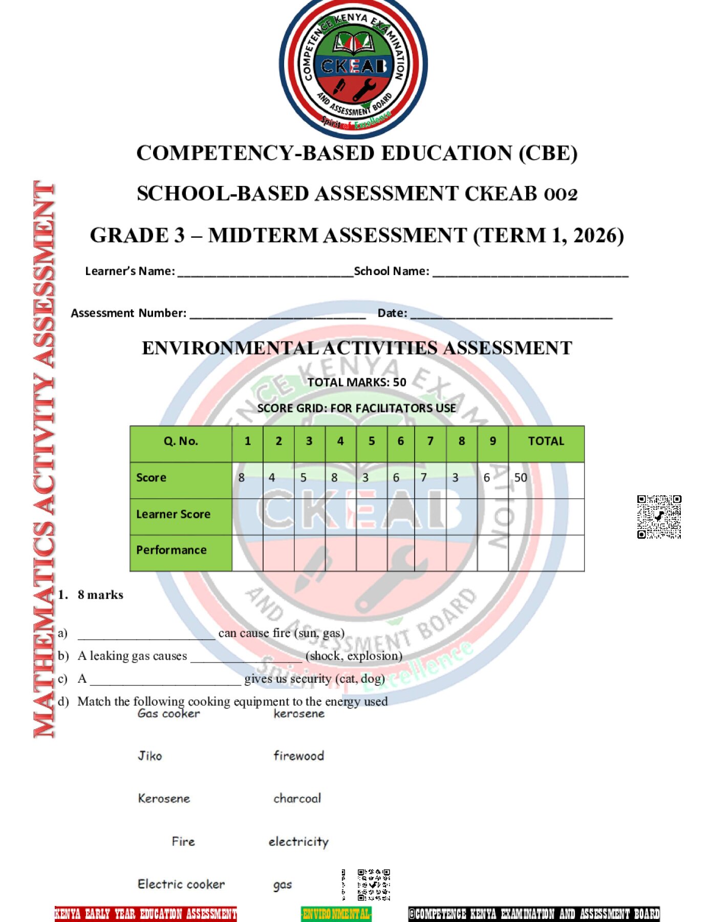 Thumbnail preview of GRADE 3 2026 Examinations Grade 3 2026 Exam Environmental 012