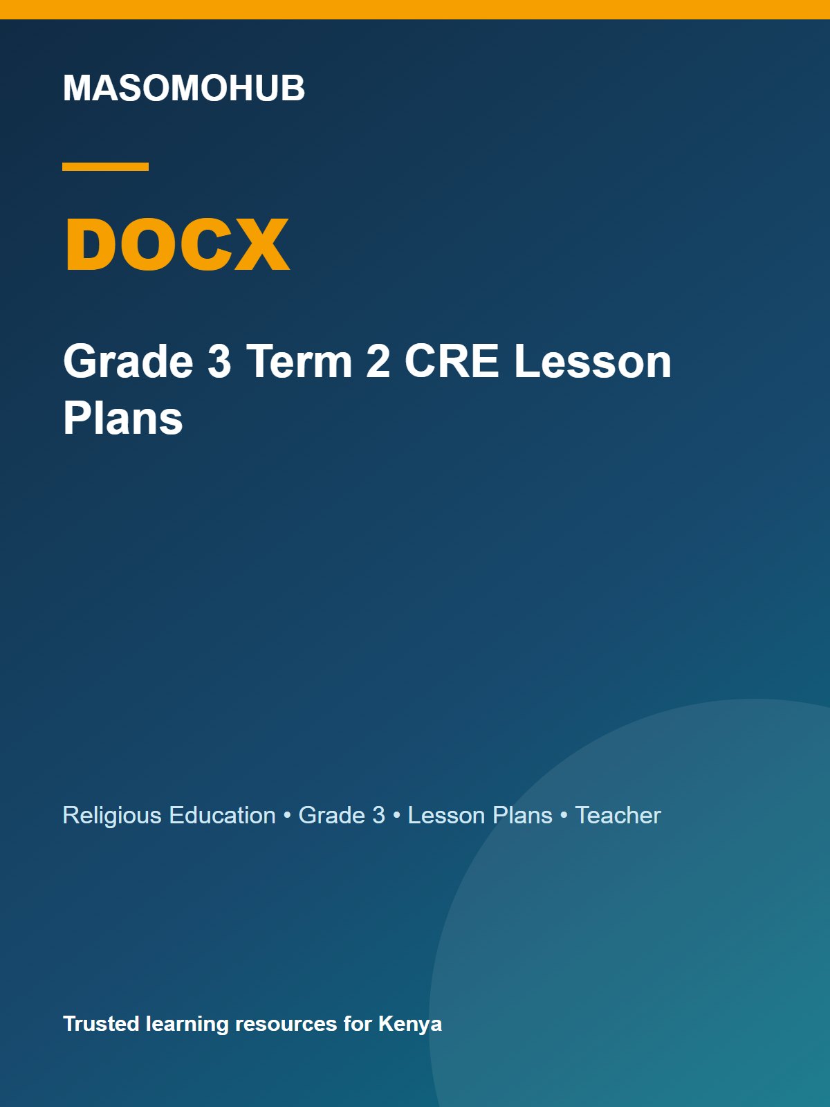 Thumbnail preview of Grade 3 Term 2 CRE Lesson Plans