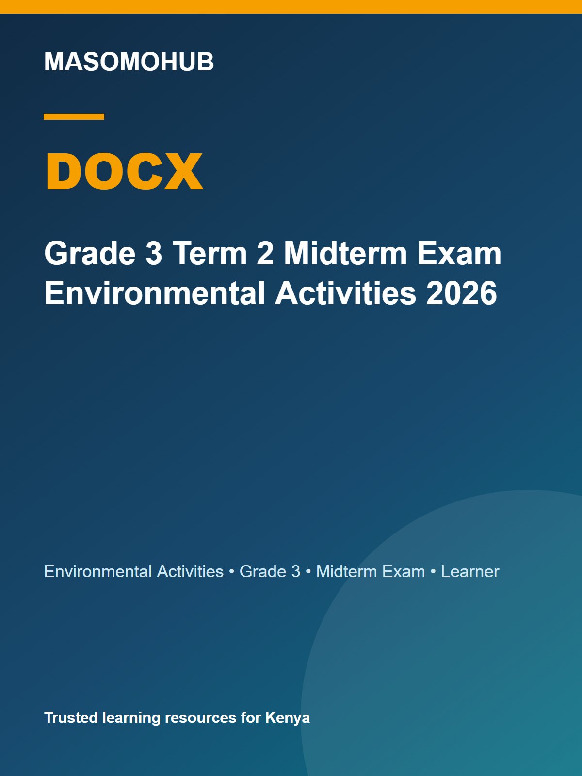 Thumbnail preview of Grade 3 Term 2 Midterm Exam Environmental Activities 2026