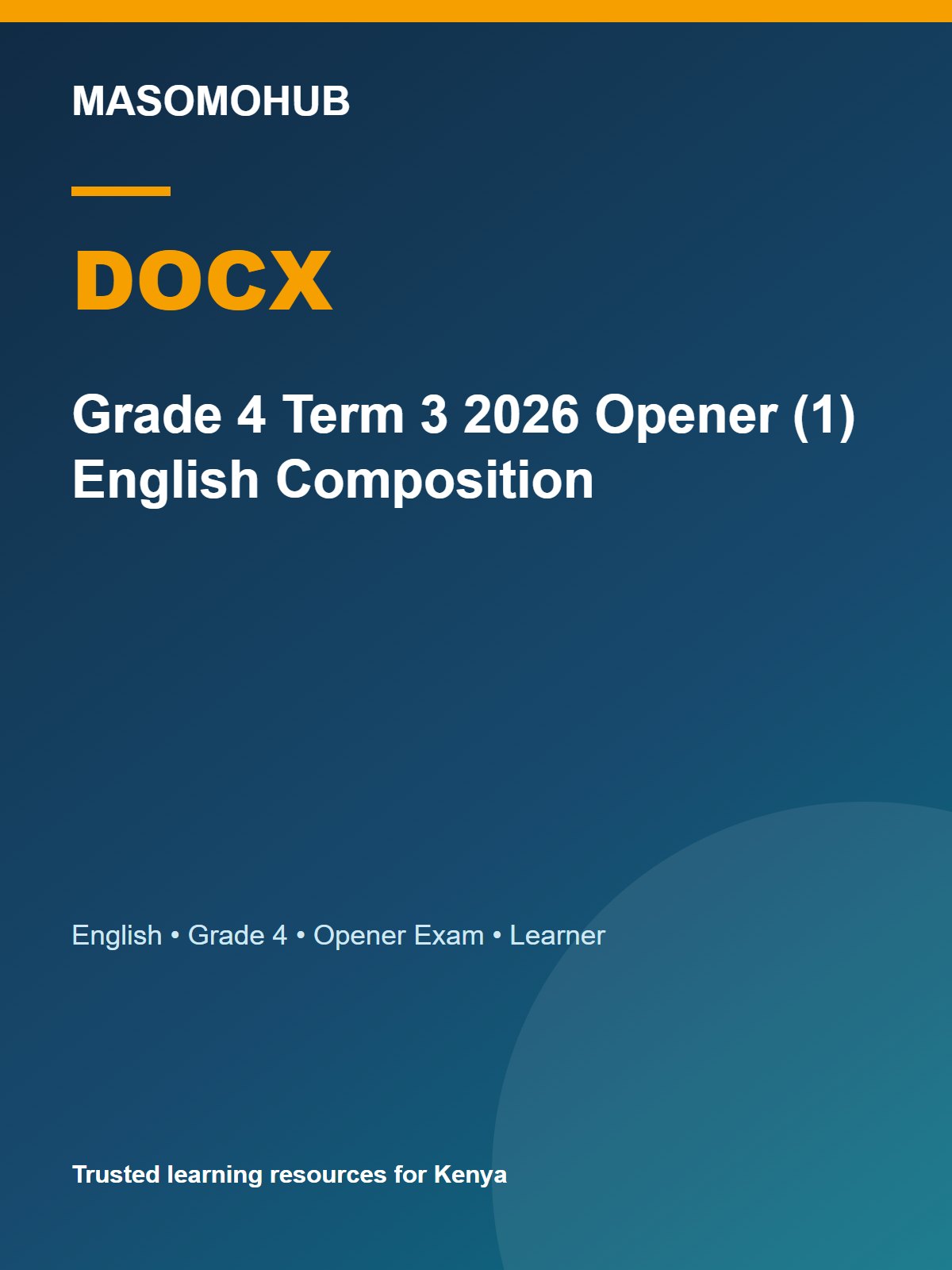 Thumbnail preview of Grade 4 Term 3 2026 Opener (1) English Composition