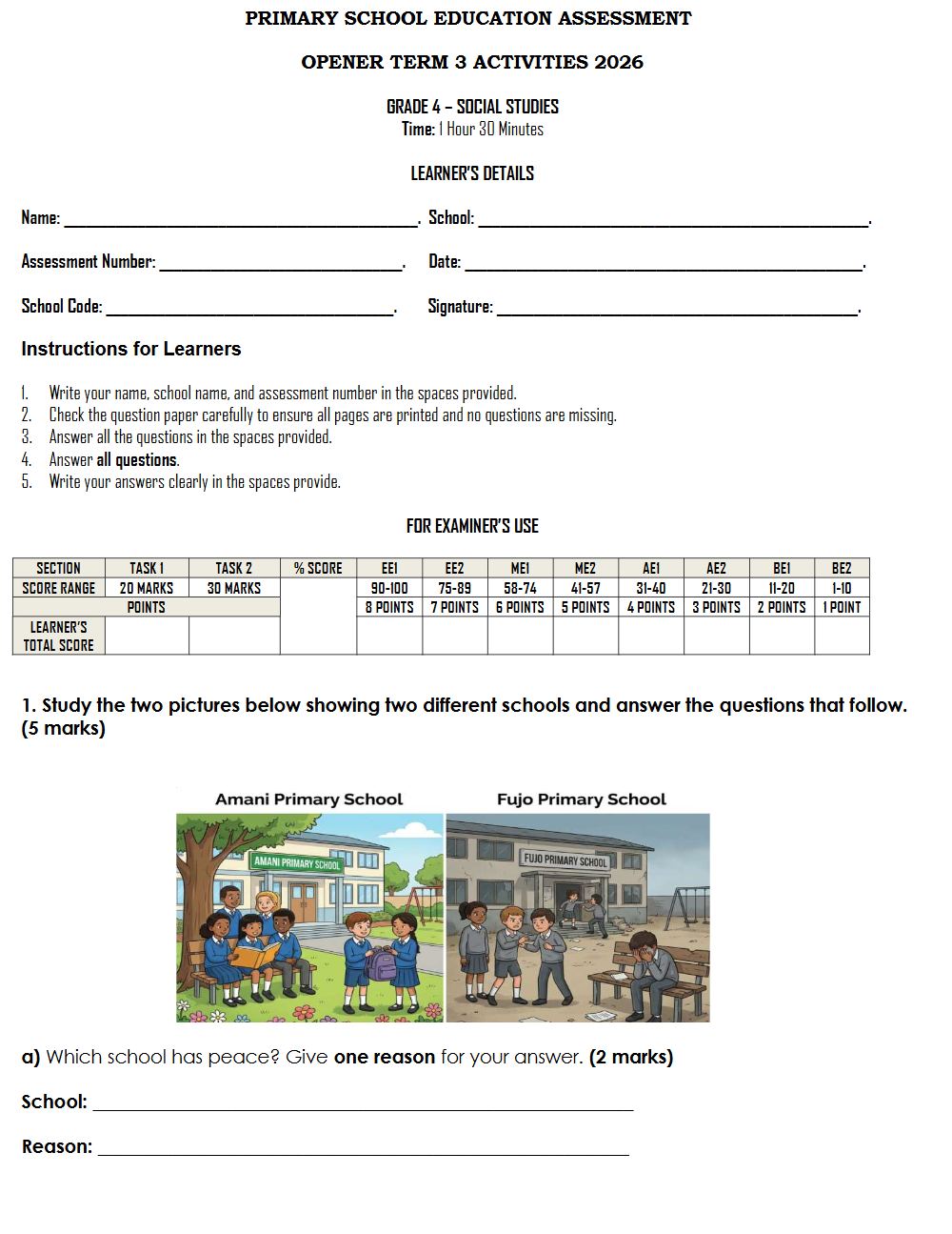 Thumbnail preview of Grade 4 Term 3 2026 Opener Social Studies