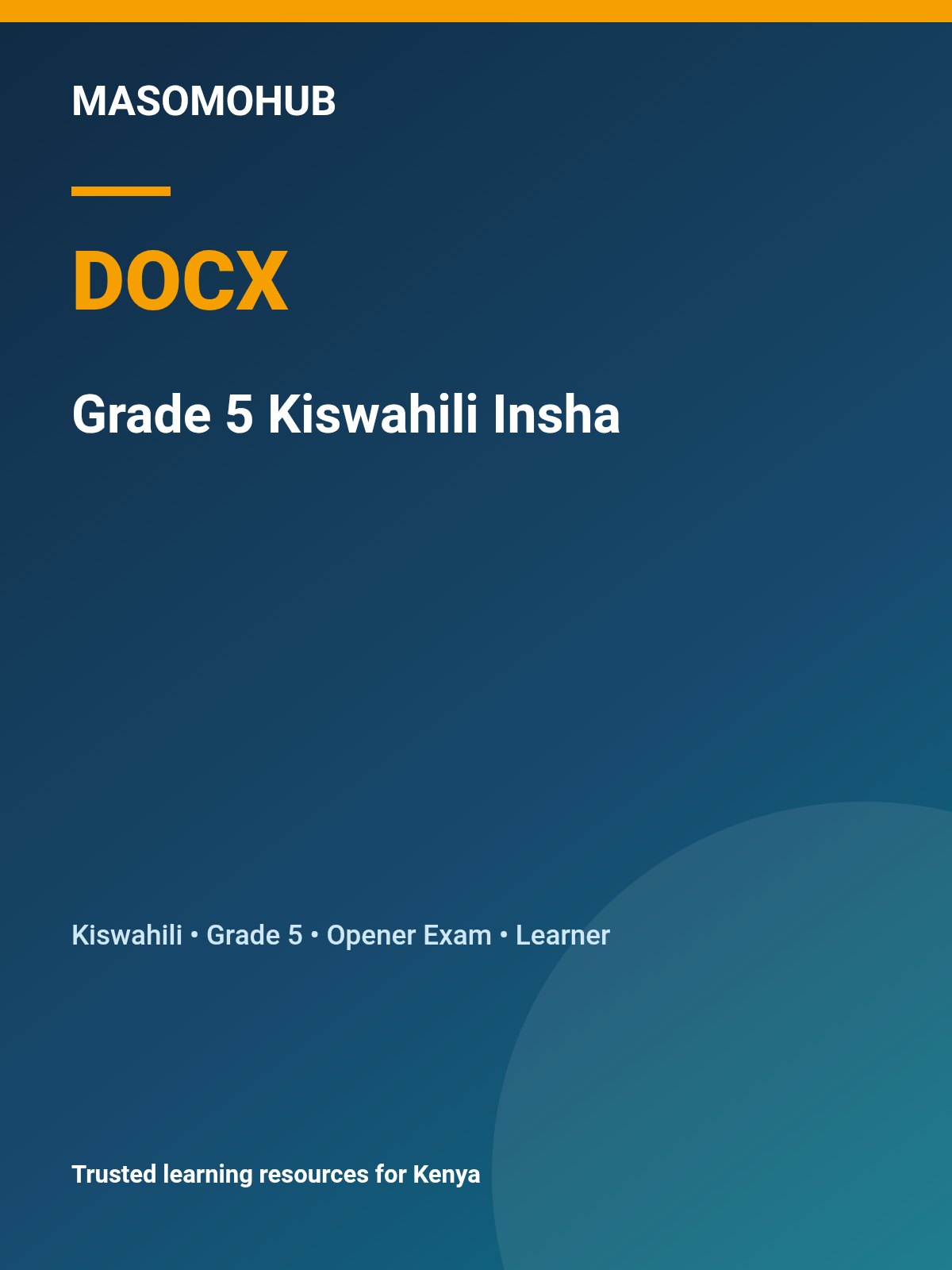 Thumbnail preview of Grade 5 Term 3 2026 Kiswahili Insha
