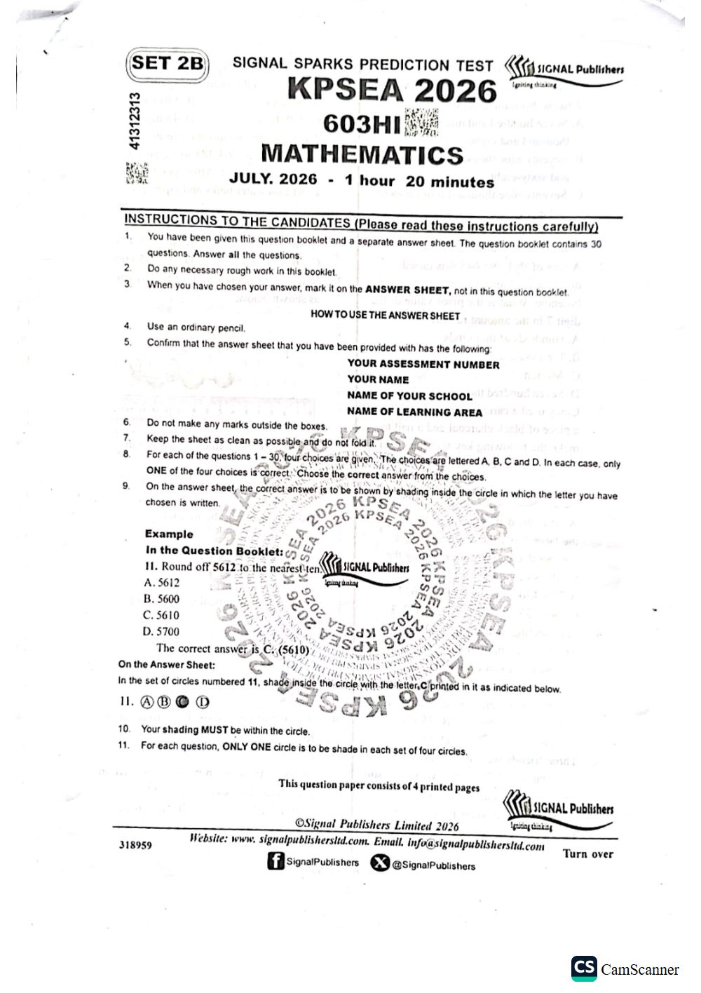 Thumbnail preview of Grade 6 2026 KPSEA Prediction Mathematics