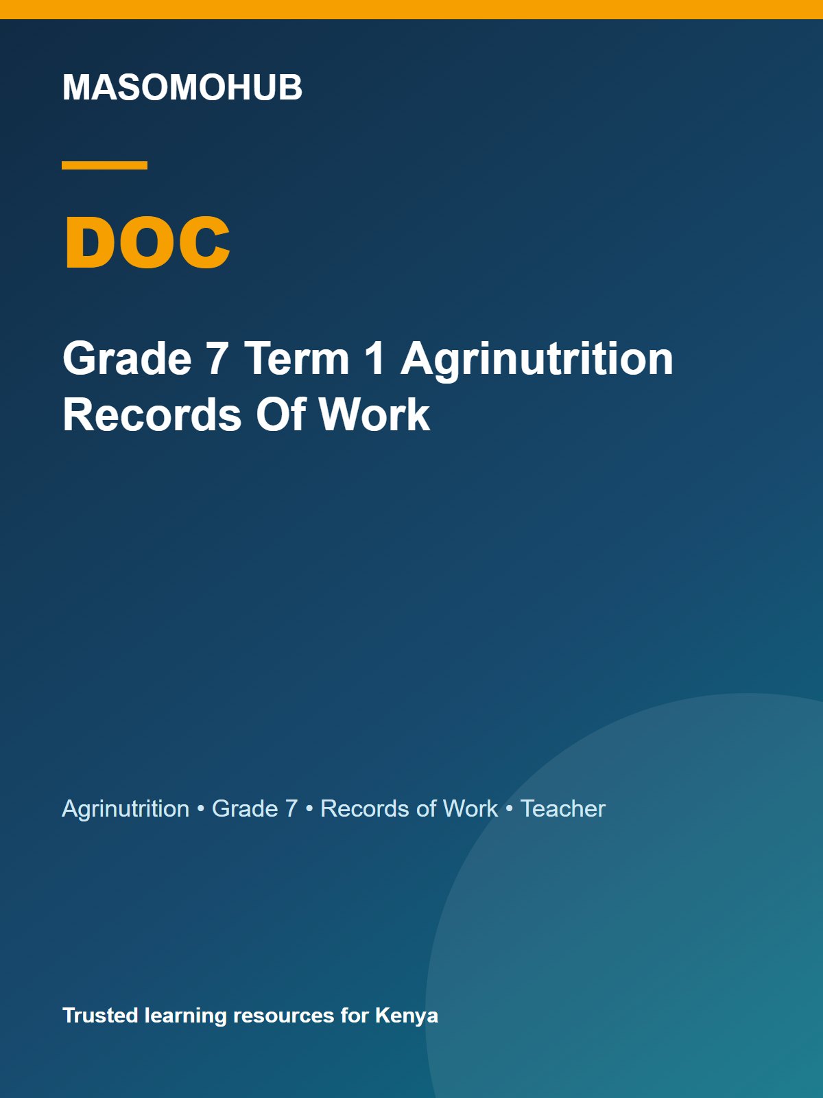 Thumbnail preview of Grade 7 Term 1 Agrinutrition Records Of Work