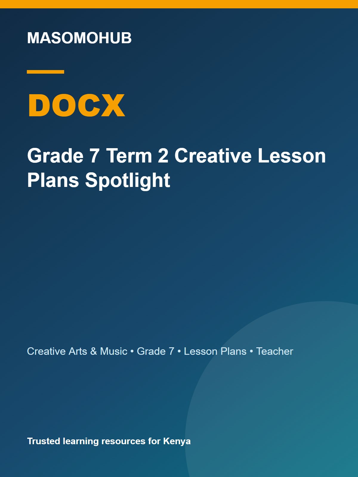 Thumbnail preview of Grade 7 Term 2 Creative Lesson Plans Spotlight