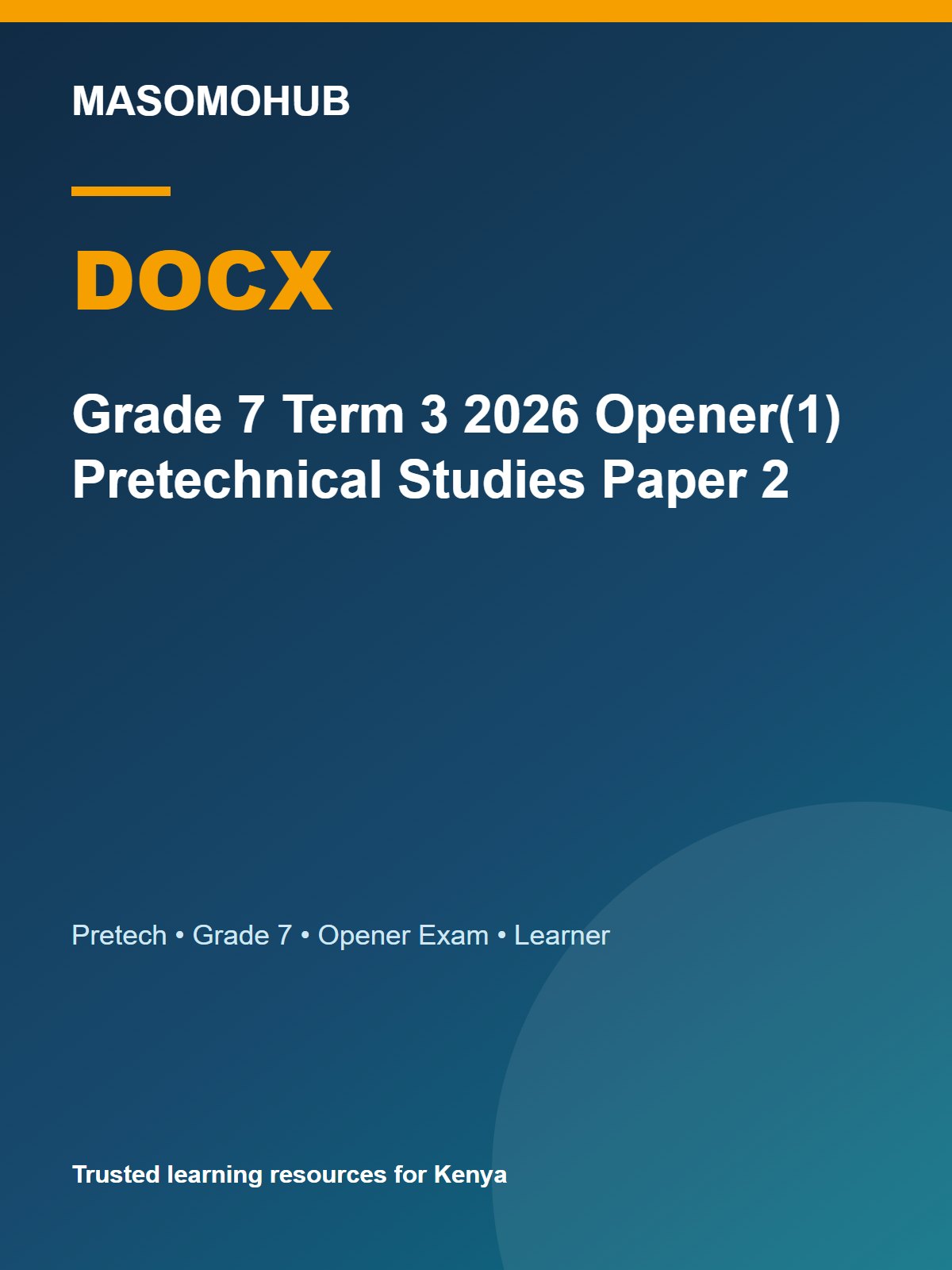Thumbnail preview of Grade 7 Term 3 2026 Opener(1) Pretechnical Studies Paper 2