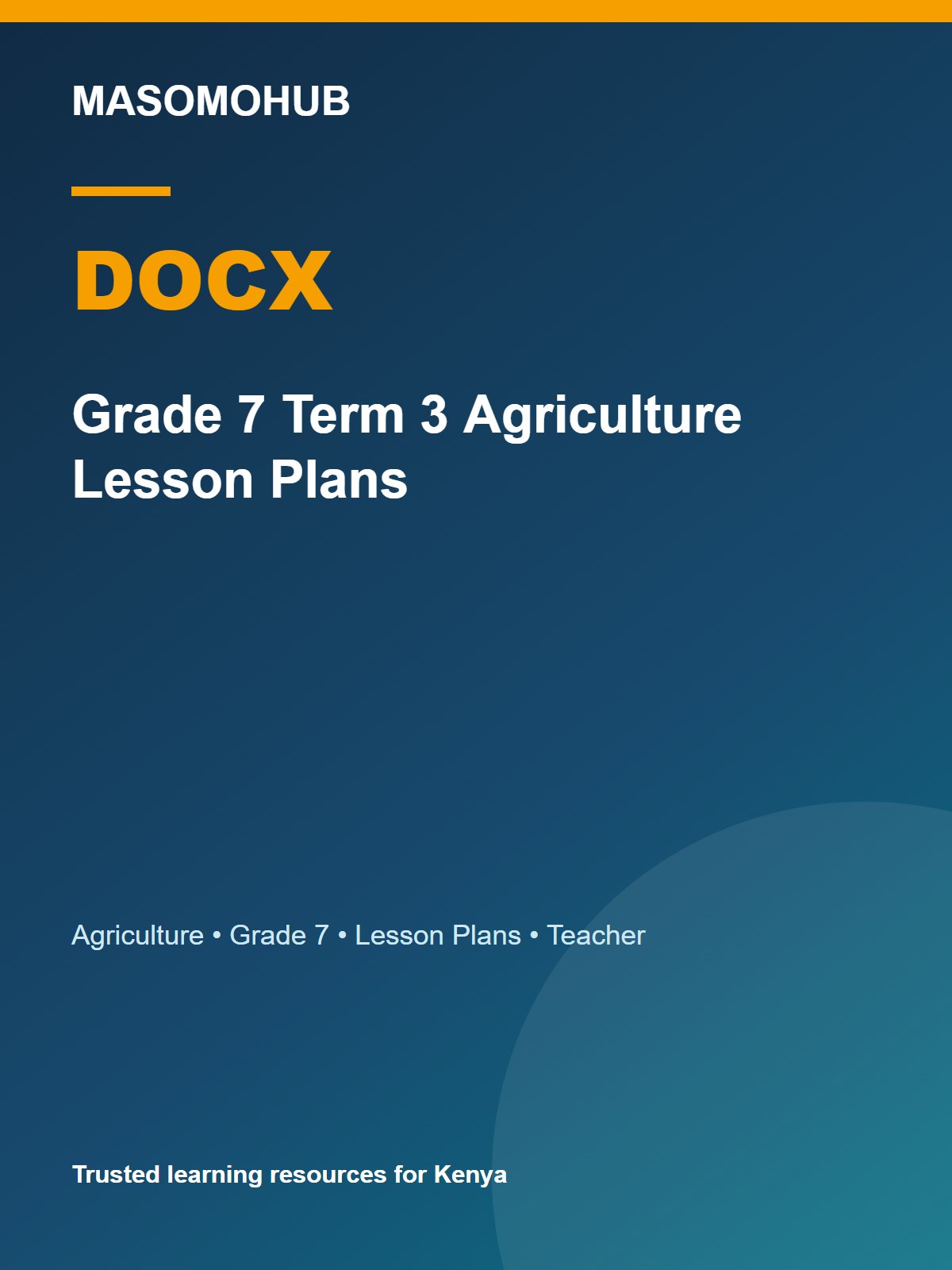 Thumbnail preview of Grade 7 Term 3 Agriculture Lesson Plans