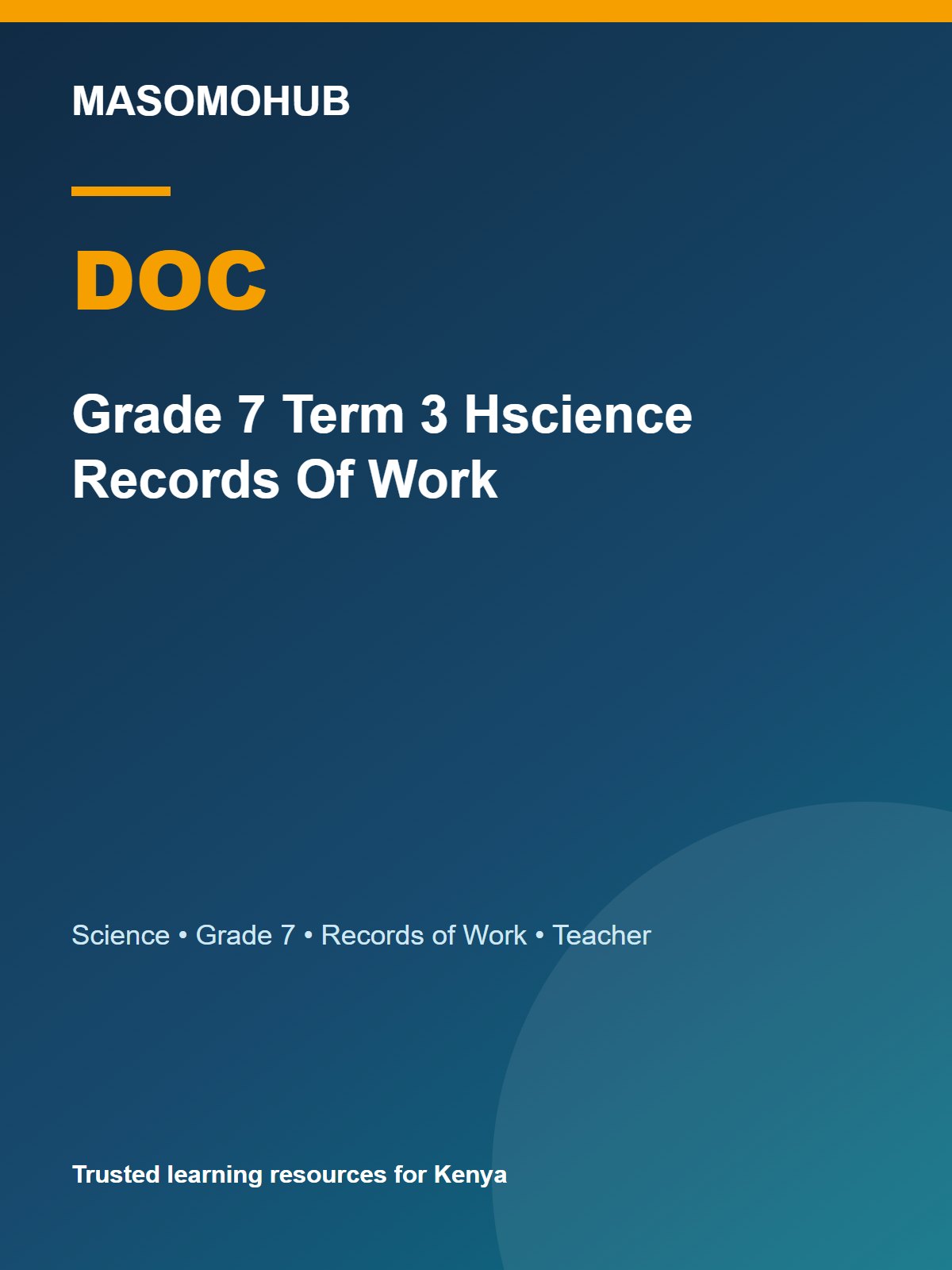 Thumbnail preview of Grade 7 Term 3 Hscience Records Of Work