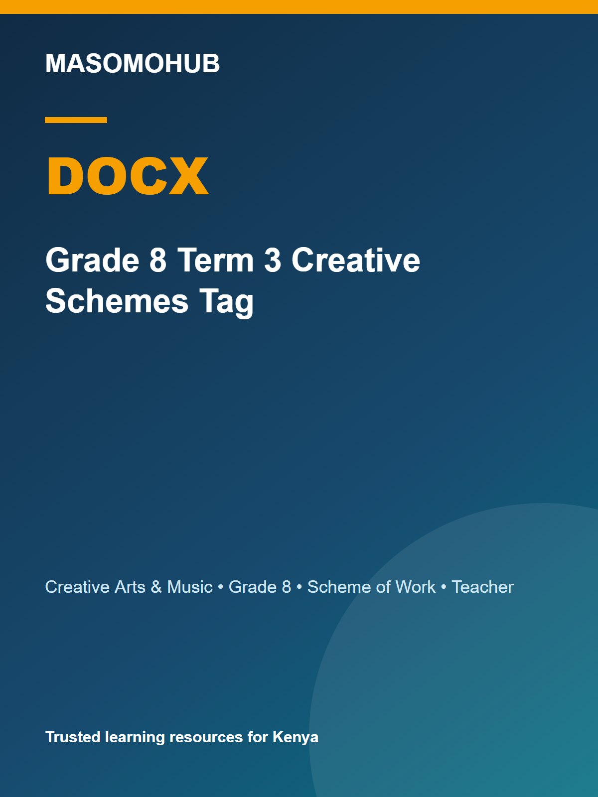 Thumbnail preview of Grade 8 Term 3 Creative Schemes Tag