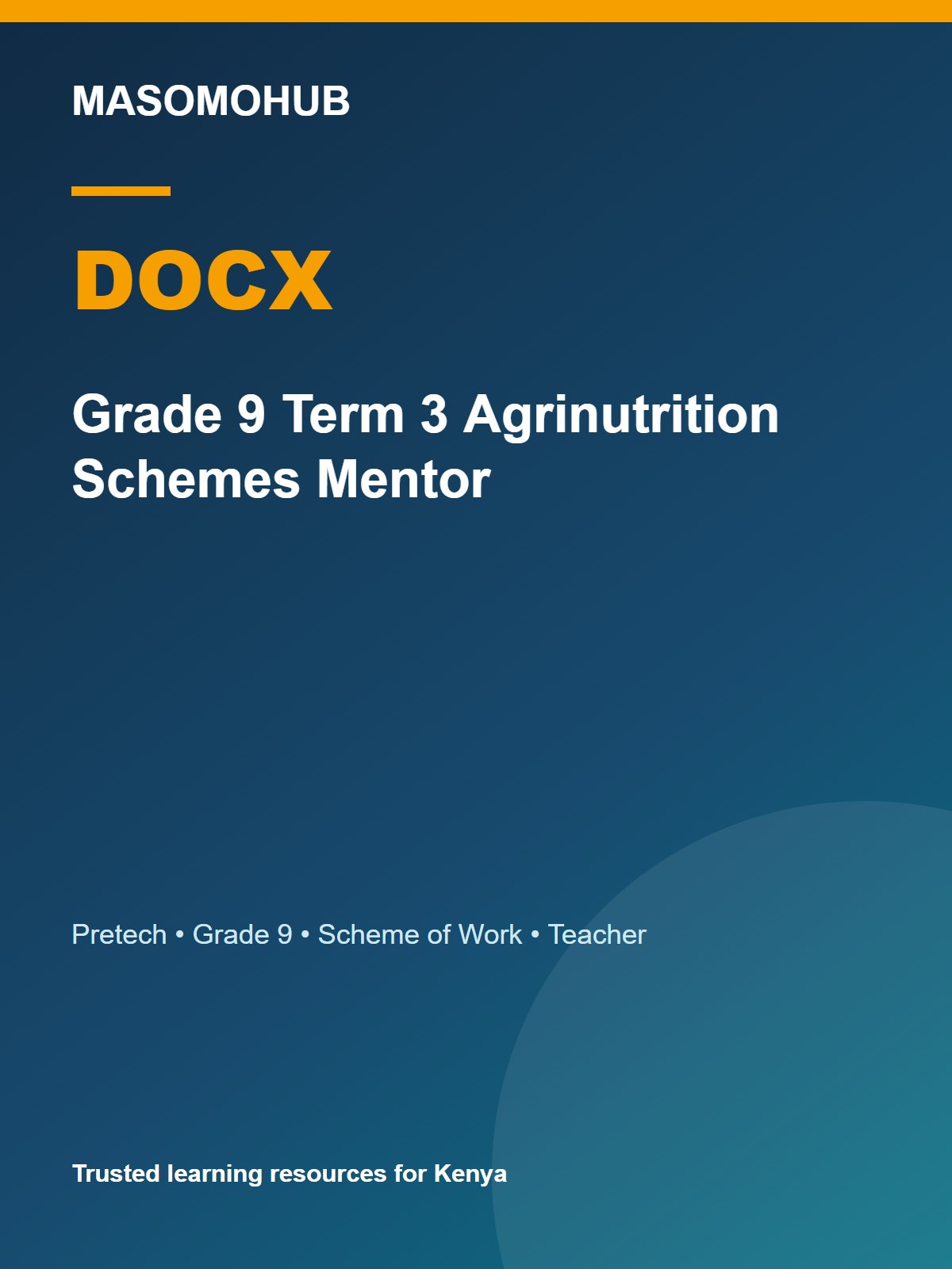 Thumbnail preview of Grade 9 Term 3 Agrinutrition Schemes Mentor