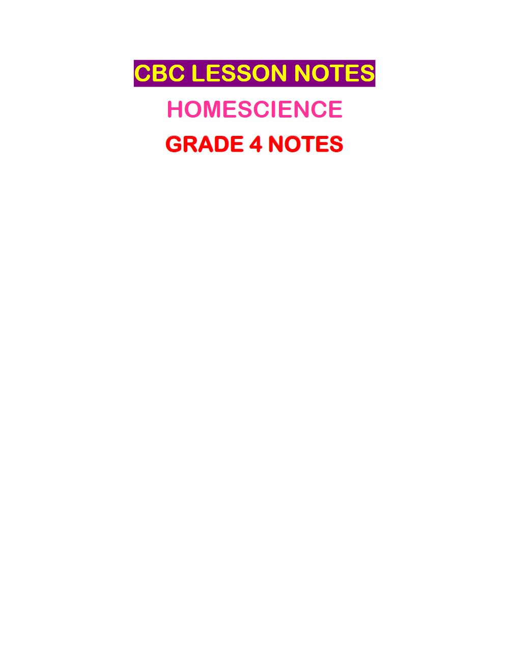 Thumbnail preview of Hsci Grade 4 Notes