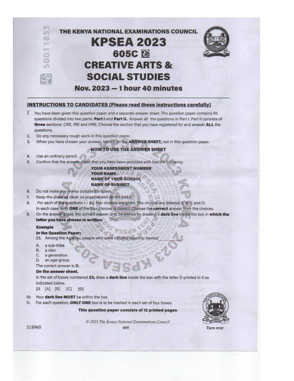 Thumbnail preview of KPSEA 2023 Creative Arts & Social Studies