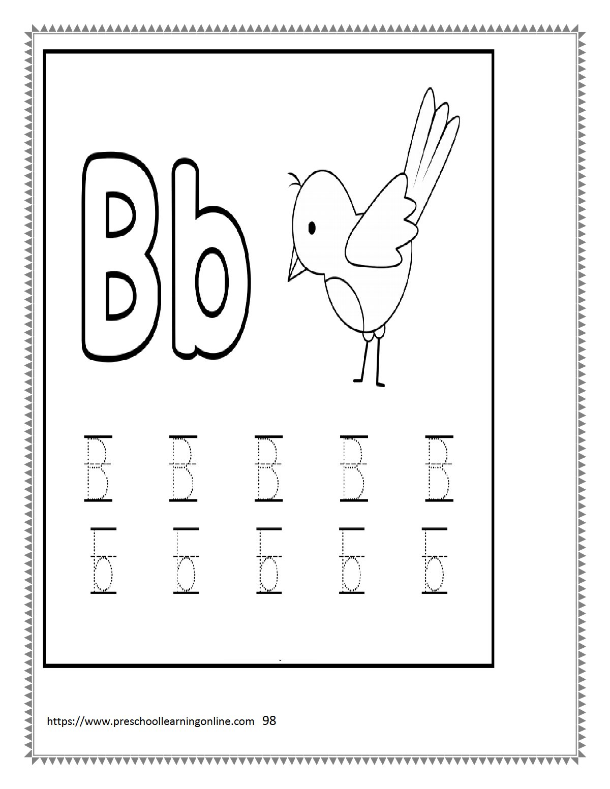 Thumbnail preview of Letter B Worksheet5