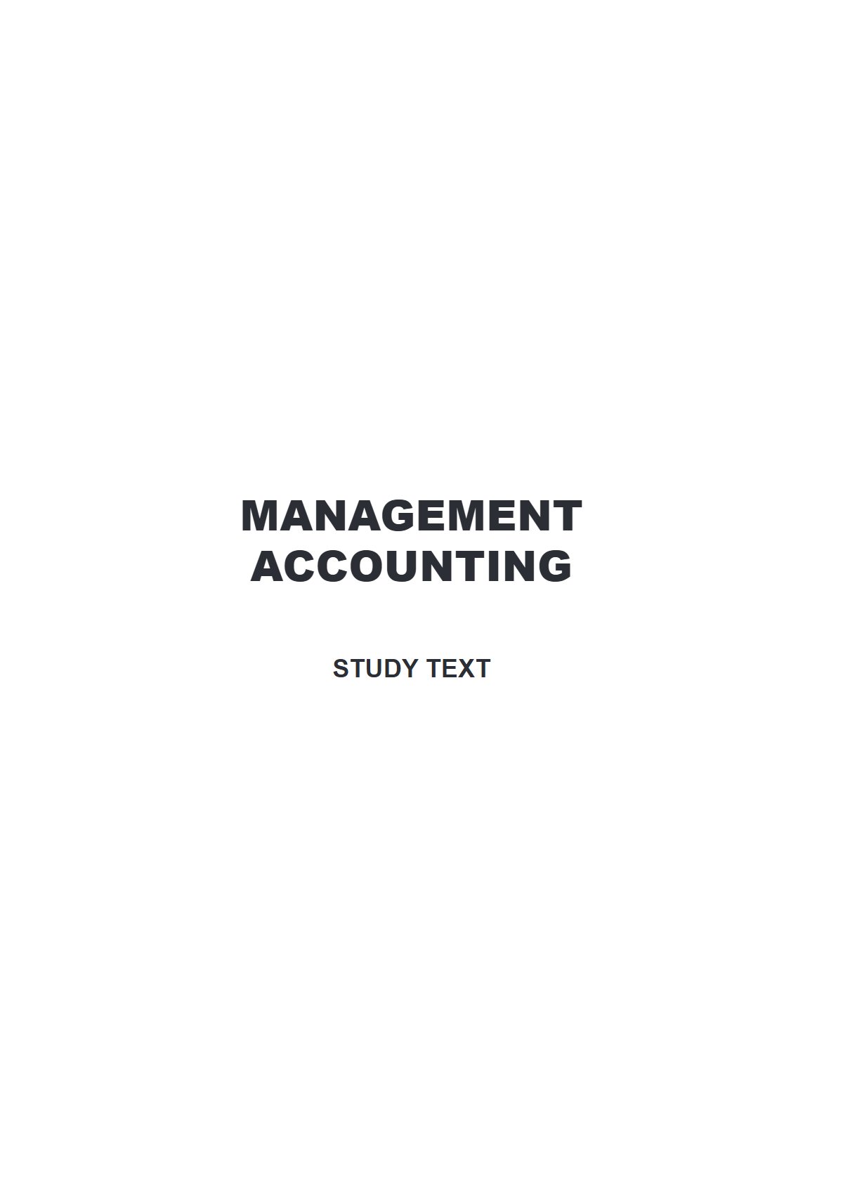 Thumbnail preview of Management Accounting