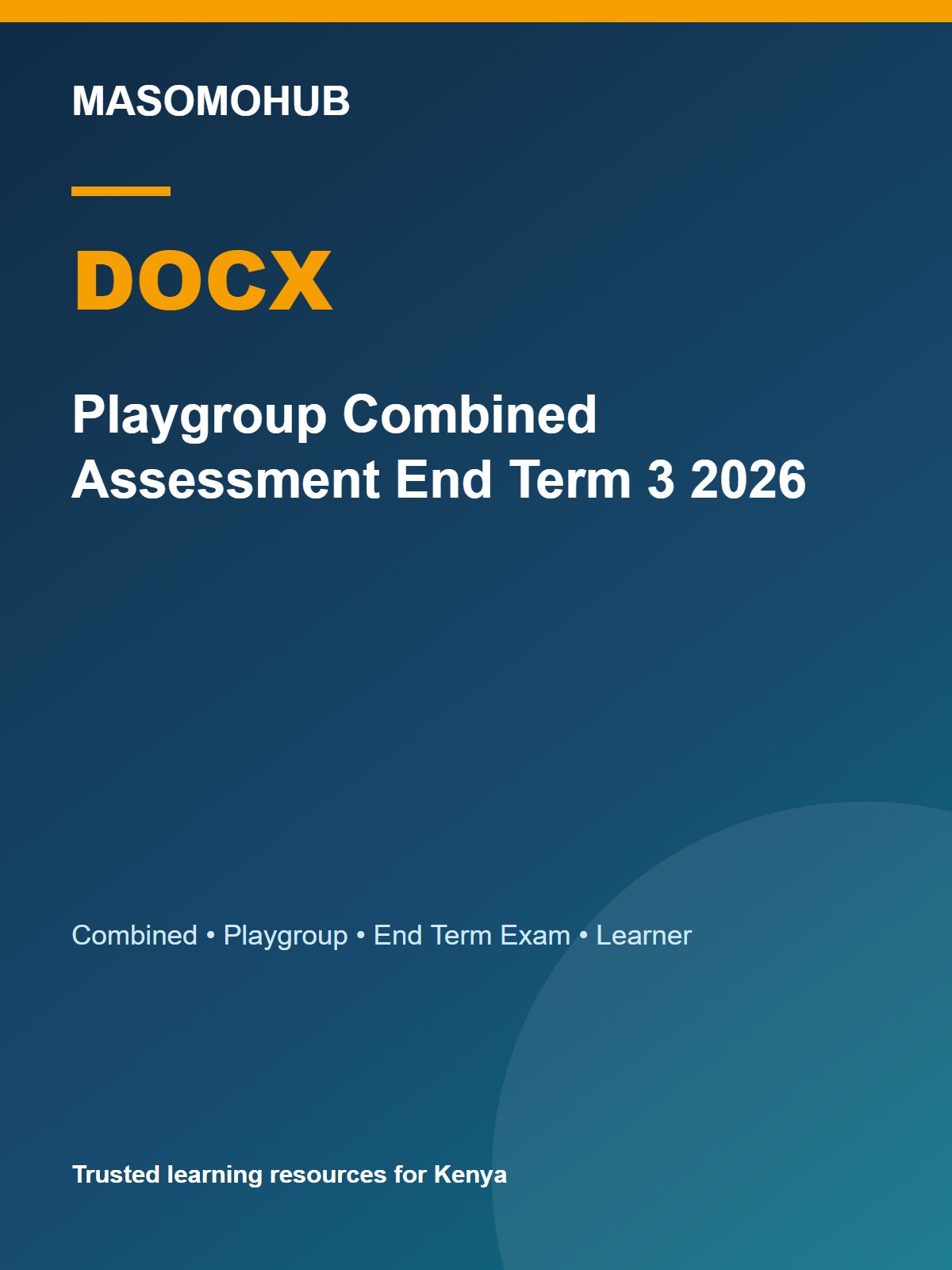 Thumbnail preview of Playgroup Combined Assessment End Term 3 2026