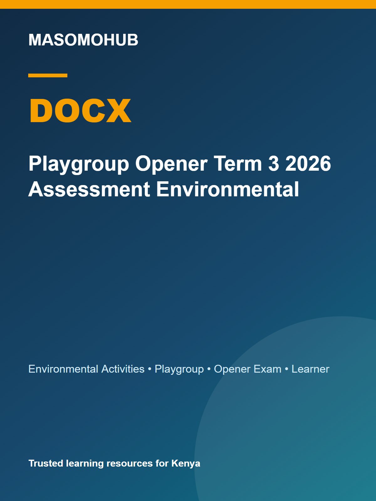 Thumbnail preview of Playgroup Opener Term 3 2026 Assessment Environmental