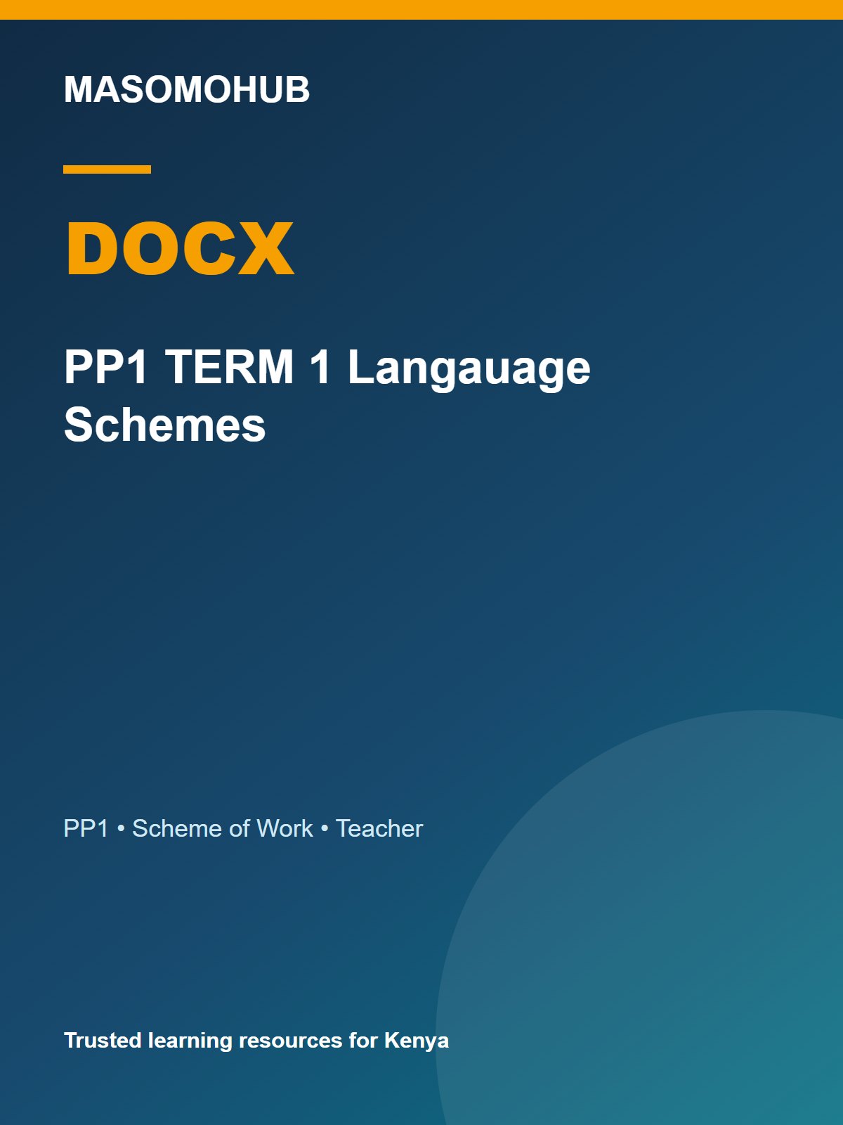 Thumbnail preview of PP1 TERM 1 Langauage Schemes