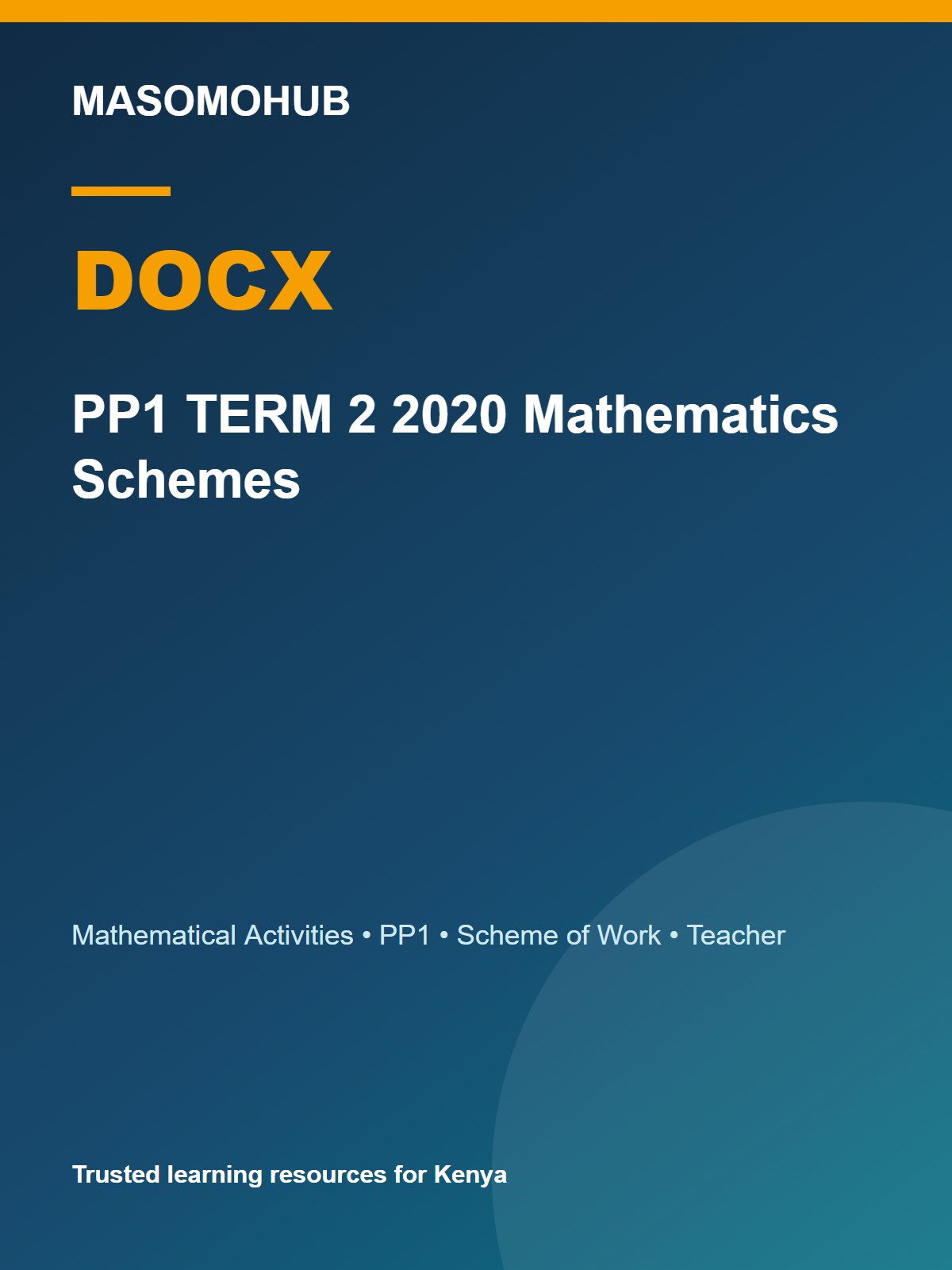 Thumbnail preview of PP1 TERM 2 2020 Mathematics Schemes