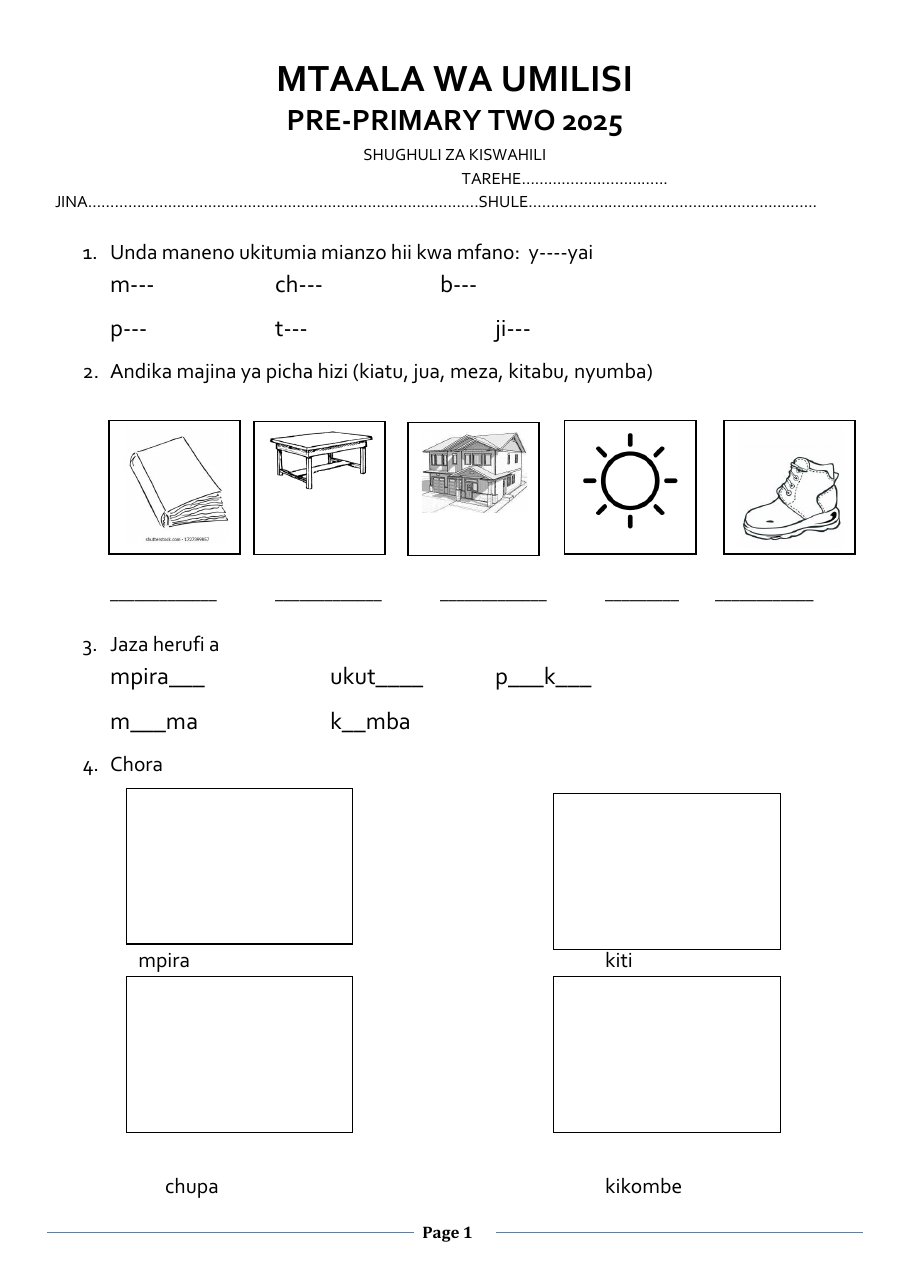 Thumbnail preview of PP2 Kiswahili (3)