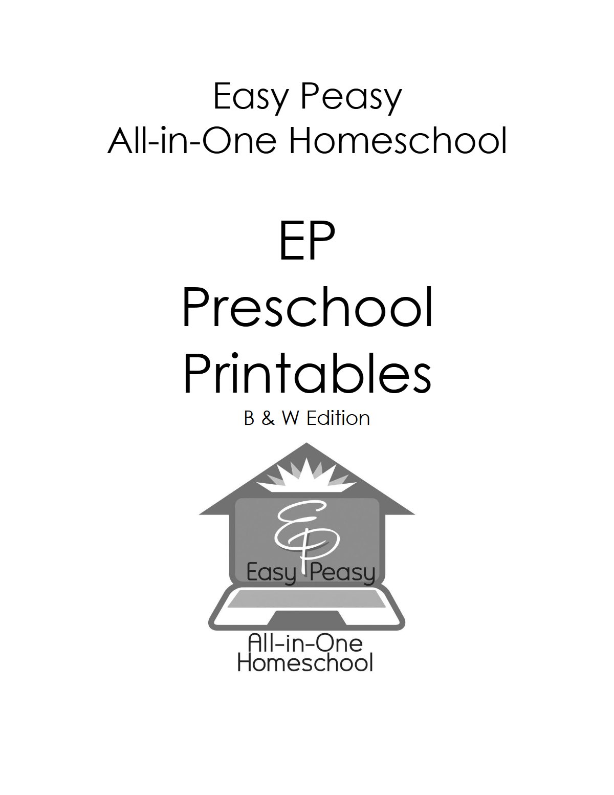 Thumbnail preview of Preschool Printables Black And White