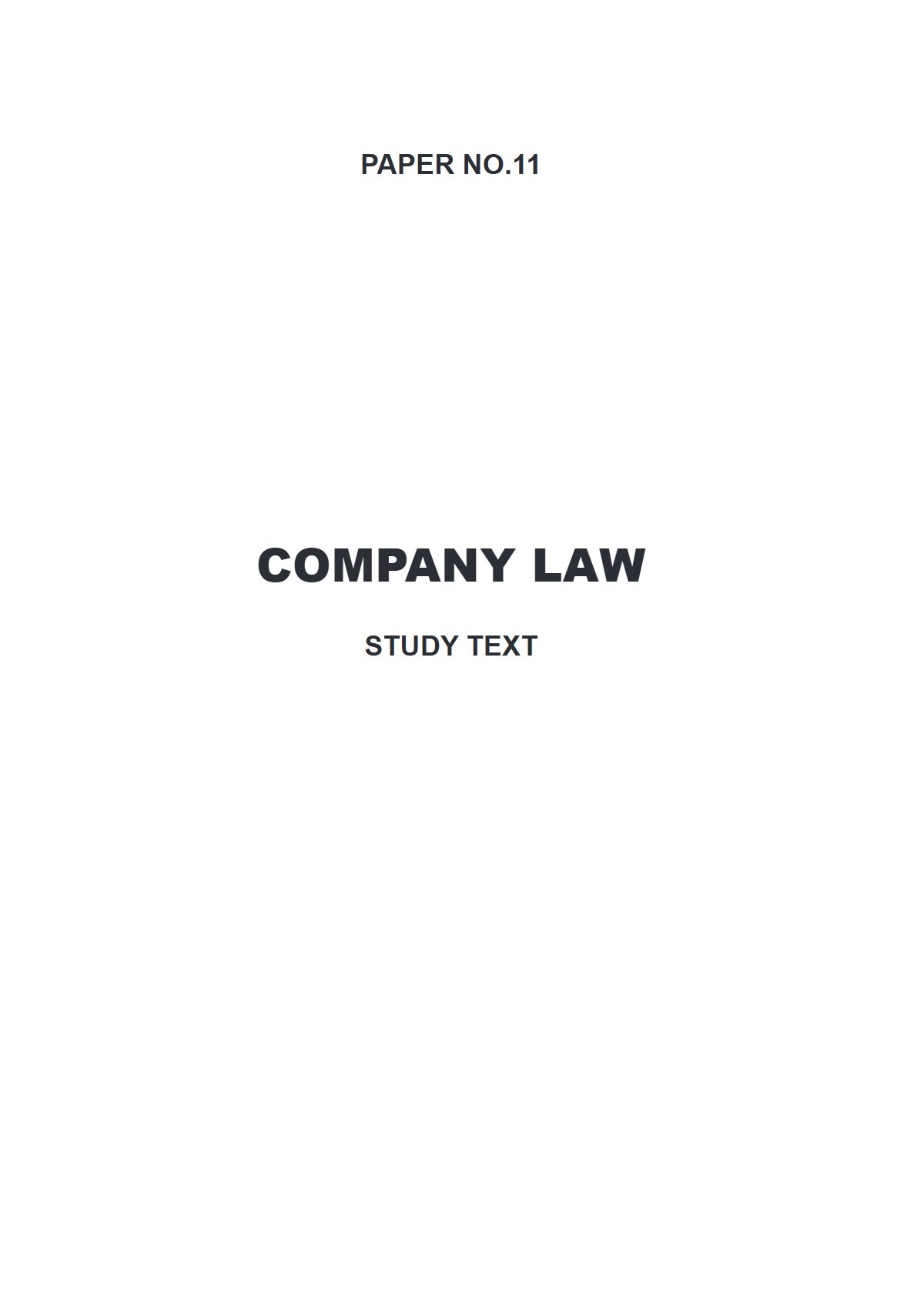 Preview of KASNEB CPA Company Law Notes 2026