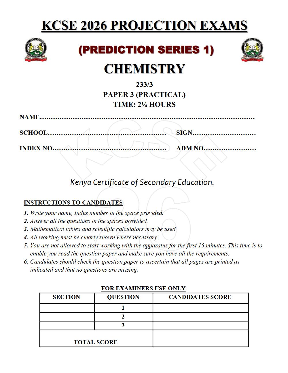 Thumbnail preview of Form 4 Chemistry Paper 3 KCSE Prediction 2026_16